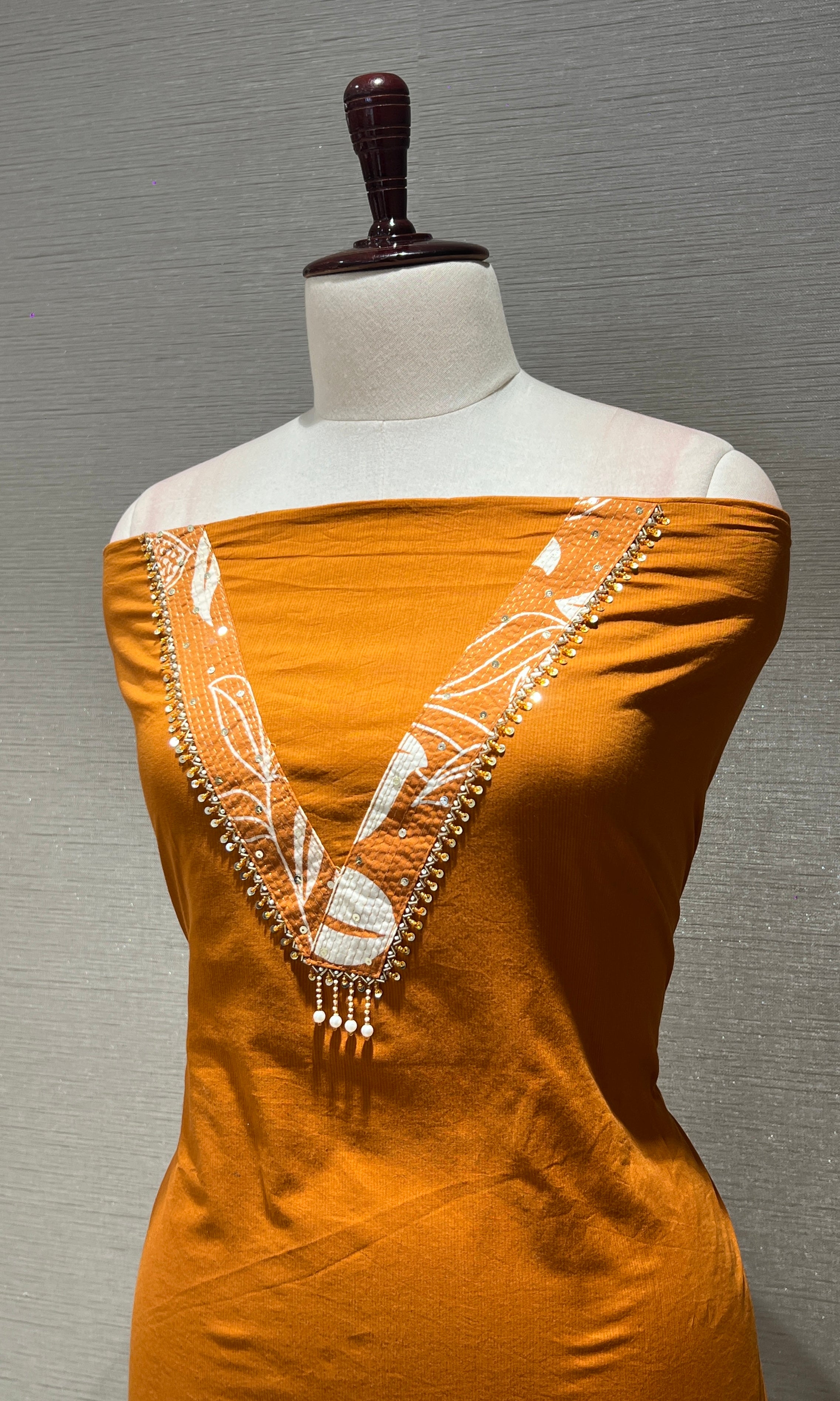 ORANGE dress material