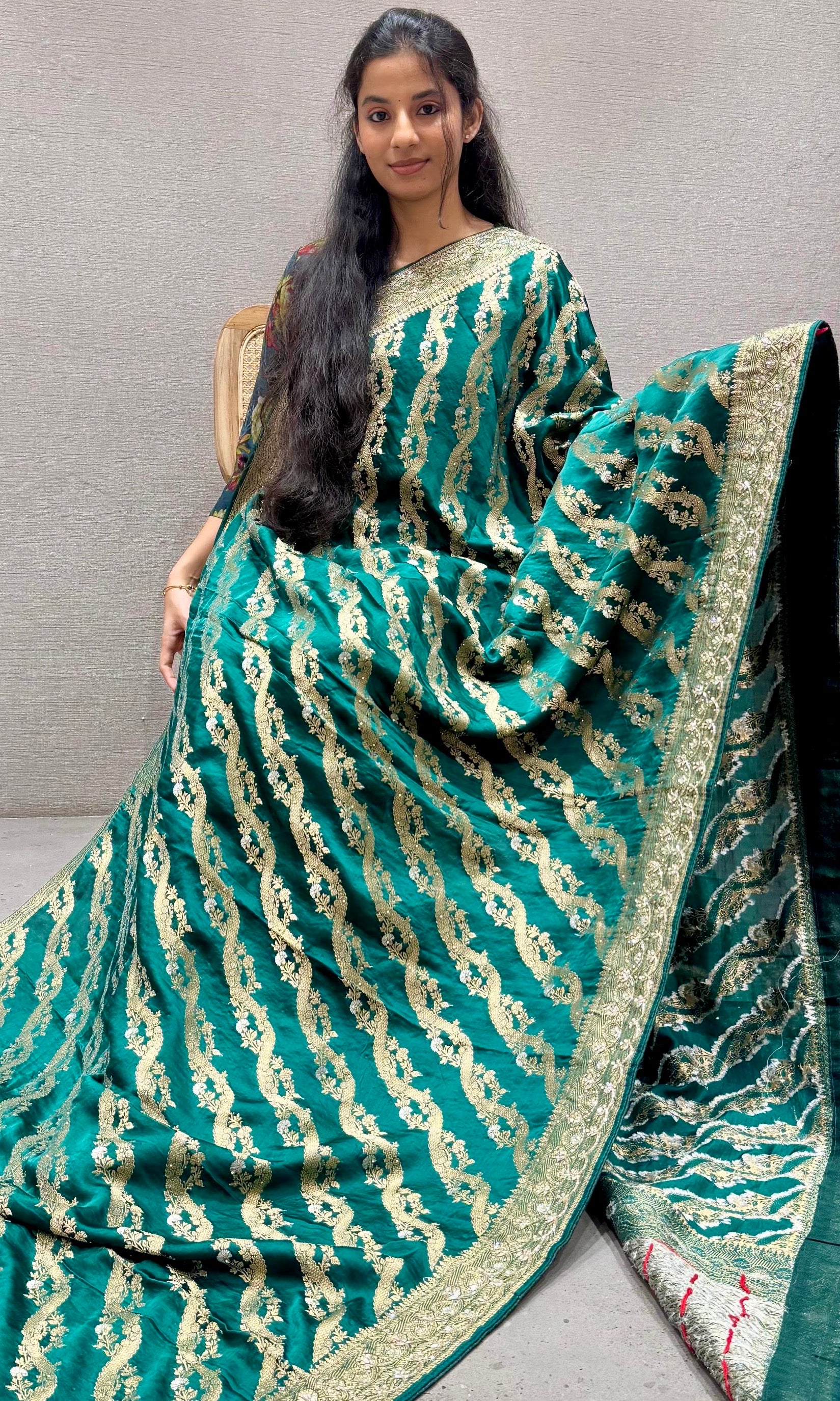 Green saree