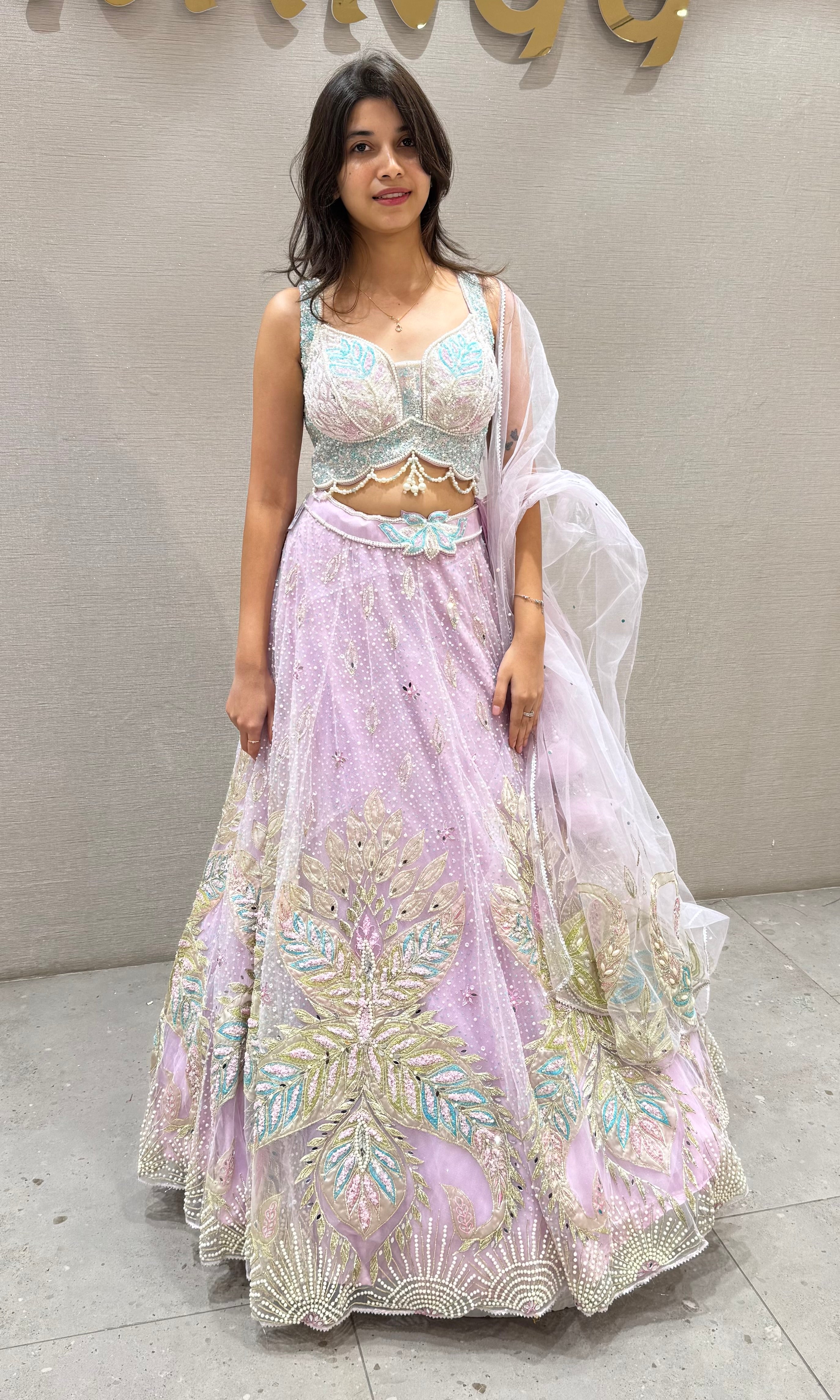 Move Embellished Designer Lehenga with Net Dupatta