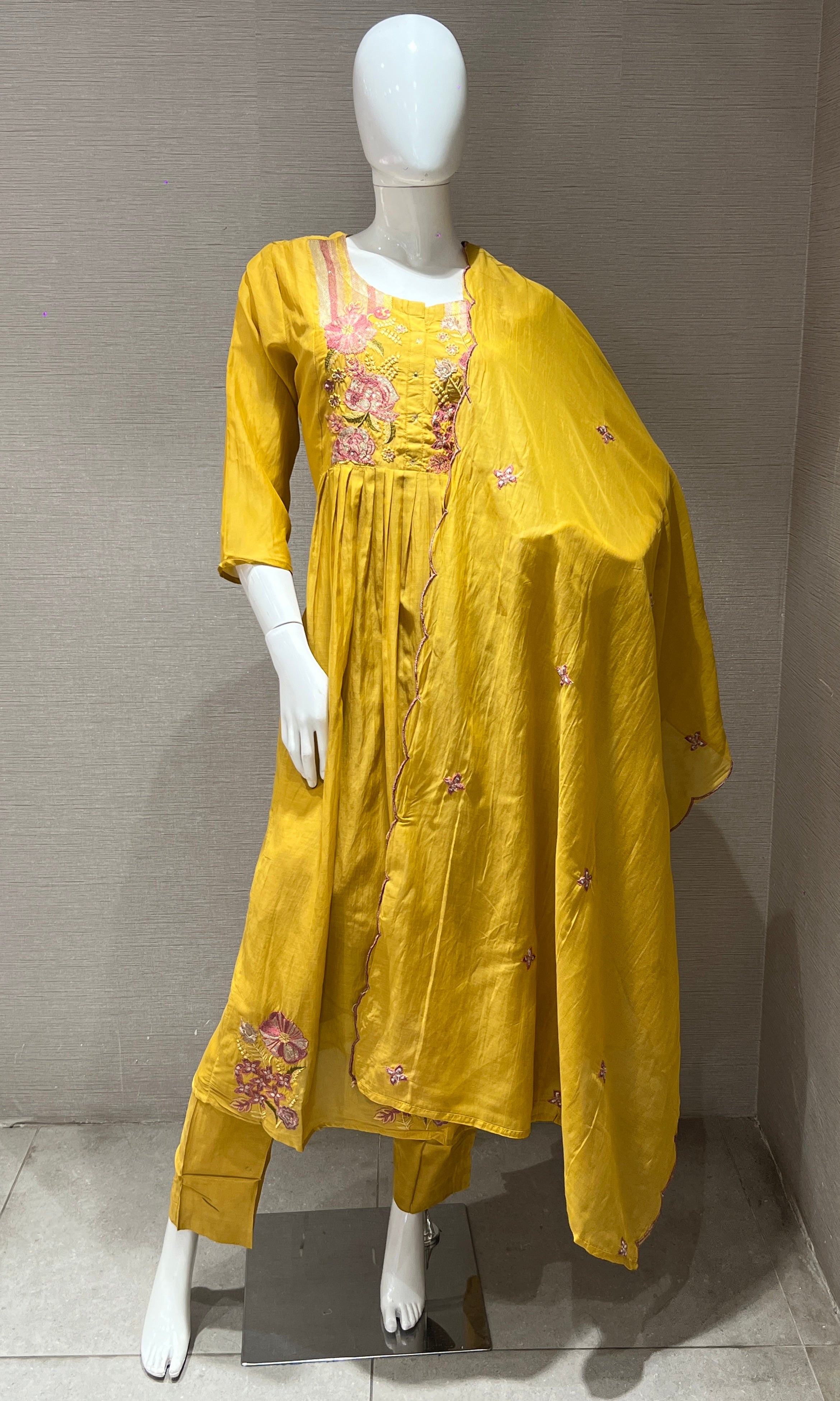 Yellow Anarkali