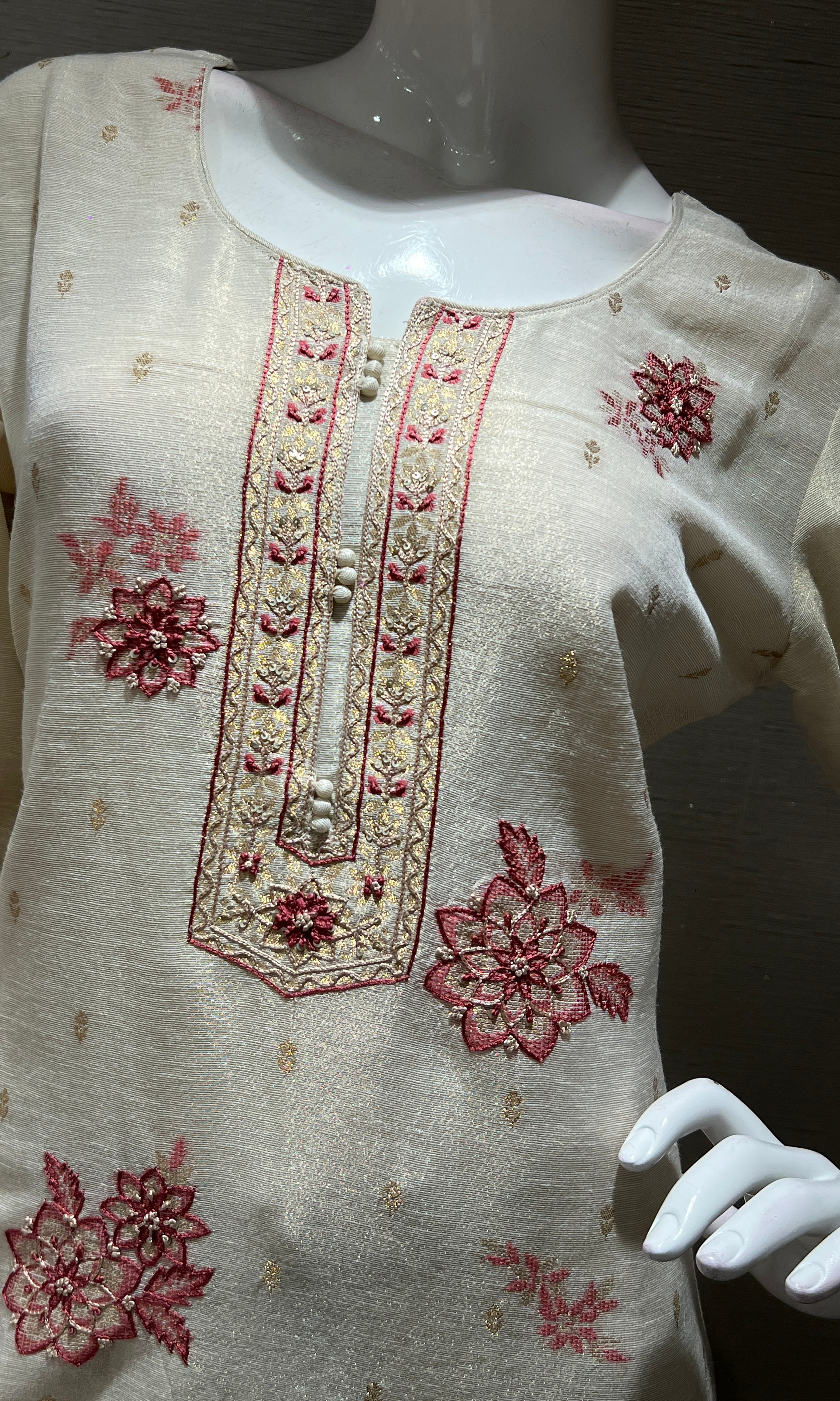 Cream Floral Charm KURTA SET