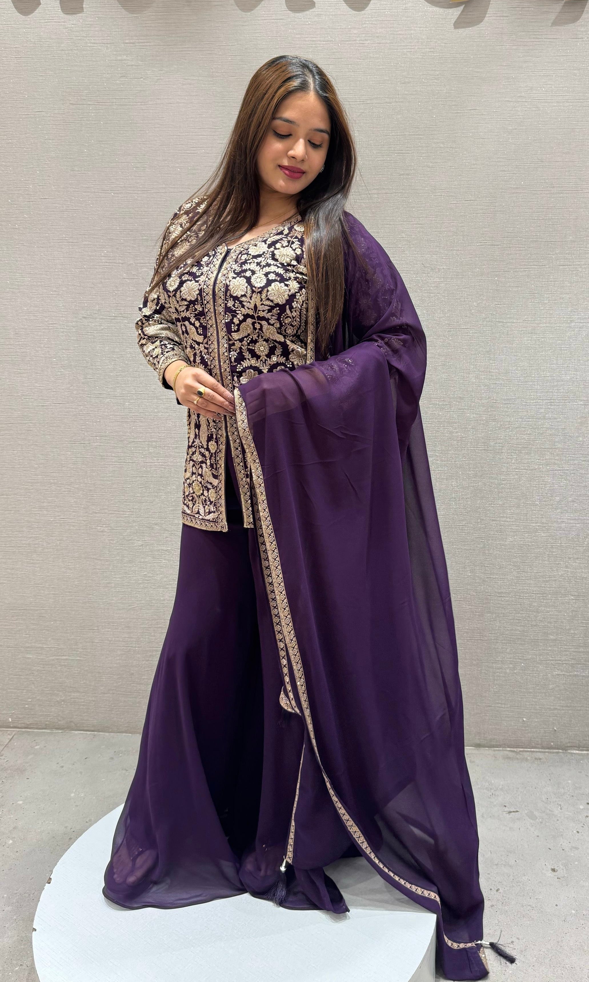 Purple palazzo set