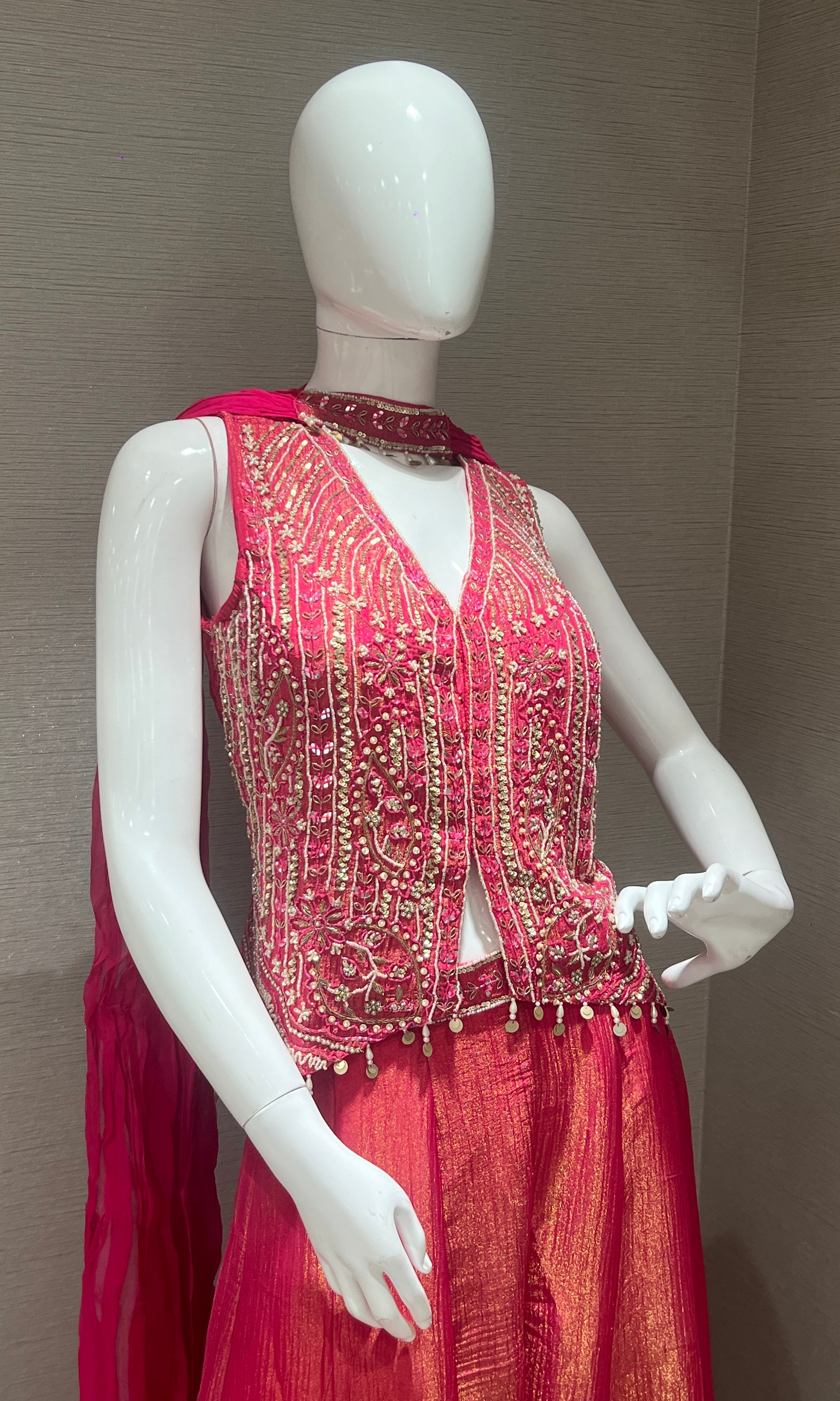 Pink palazzo set