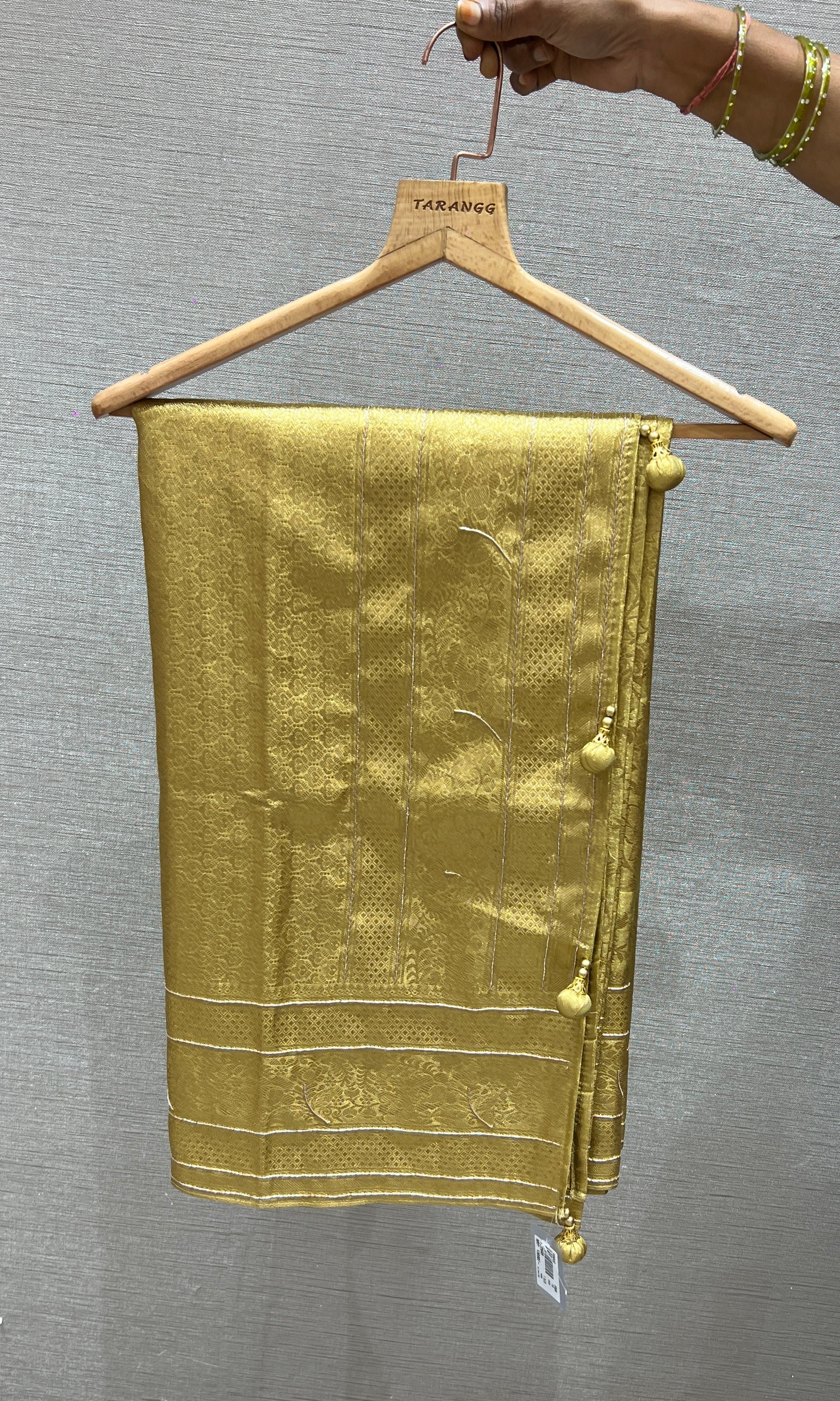 Green saree with ready blouse