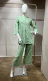 Pista green Cotton Ethnic Co-ord Set