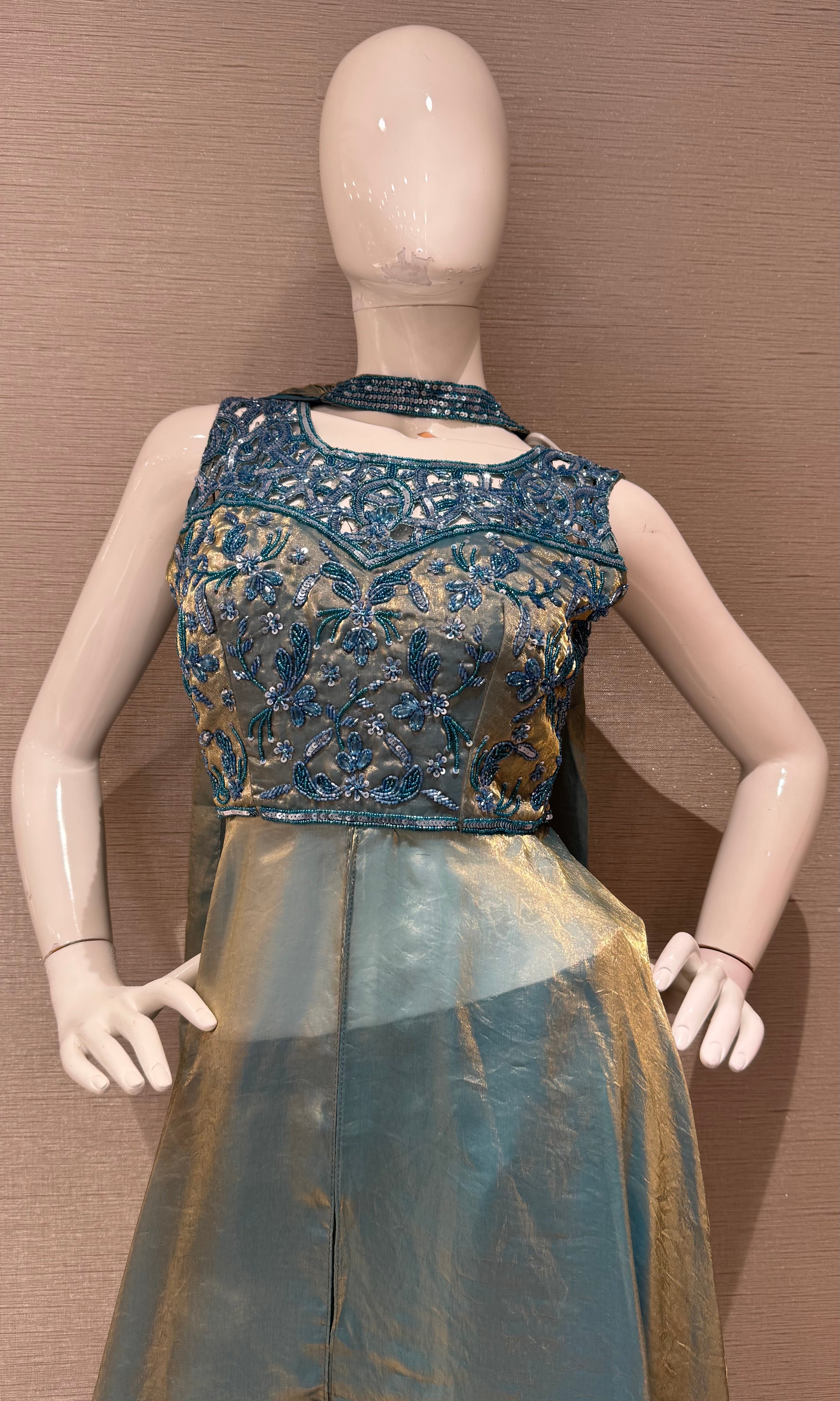 Rama Shimmer Maxi Palazzo with Embellished