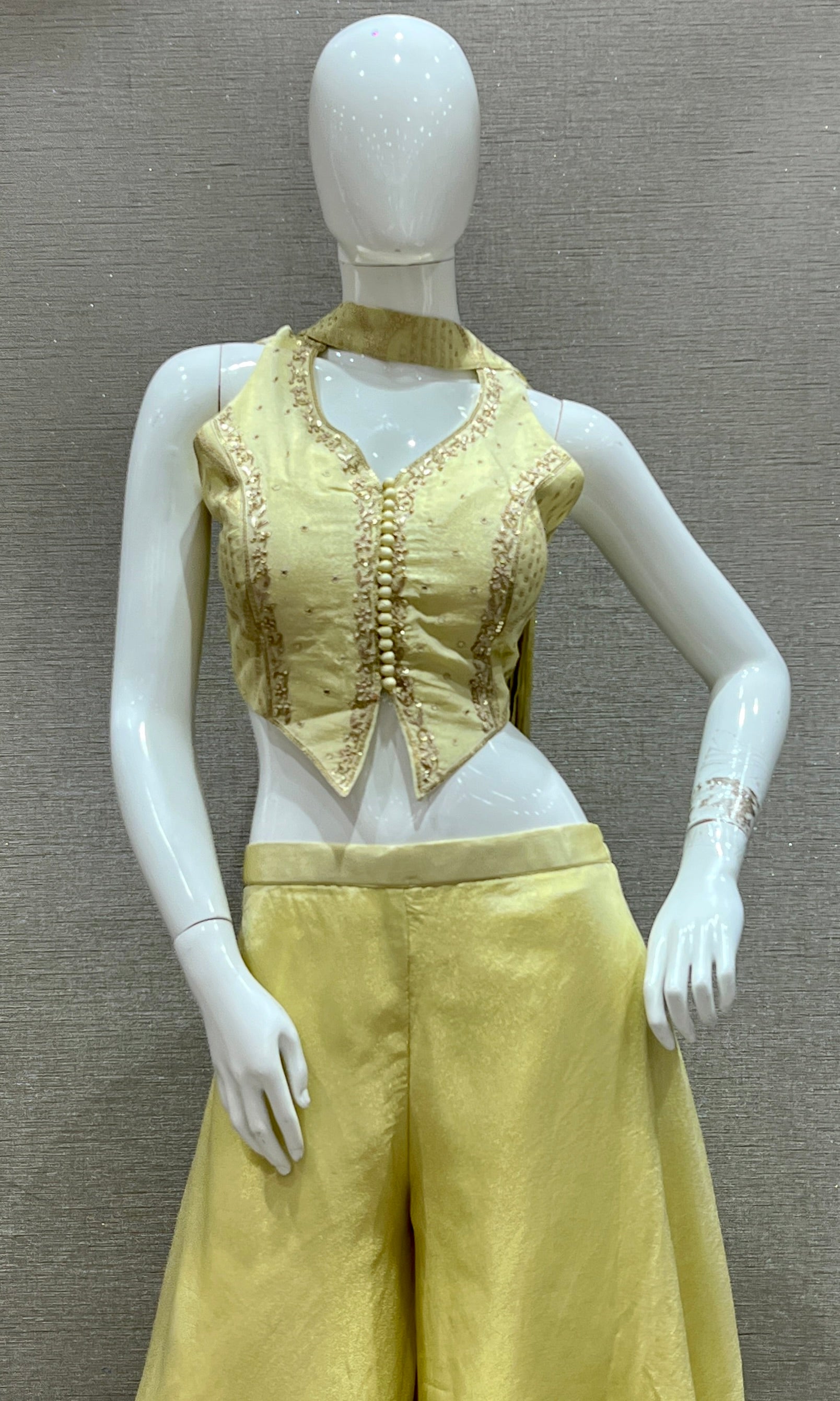Light yellow palazzo set