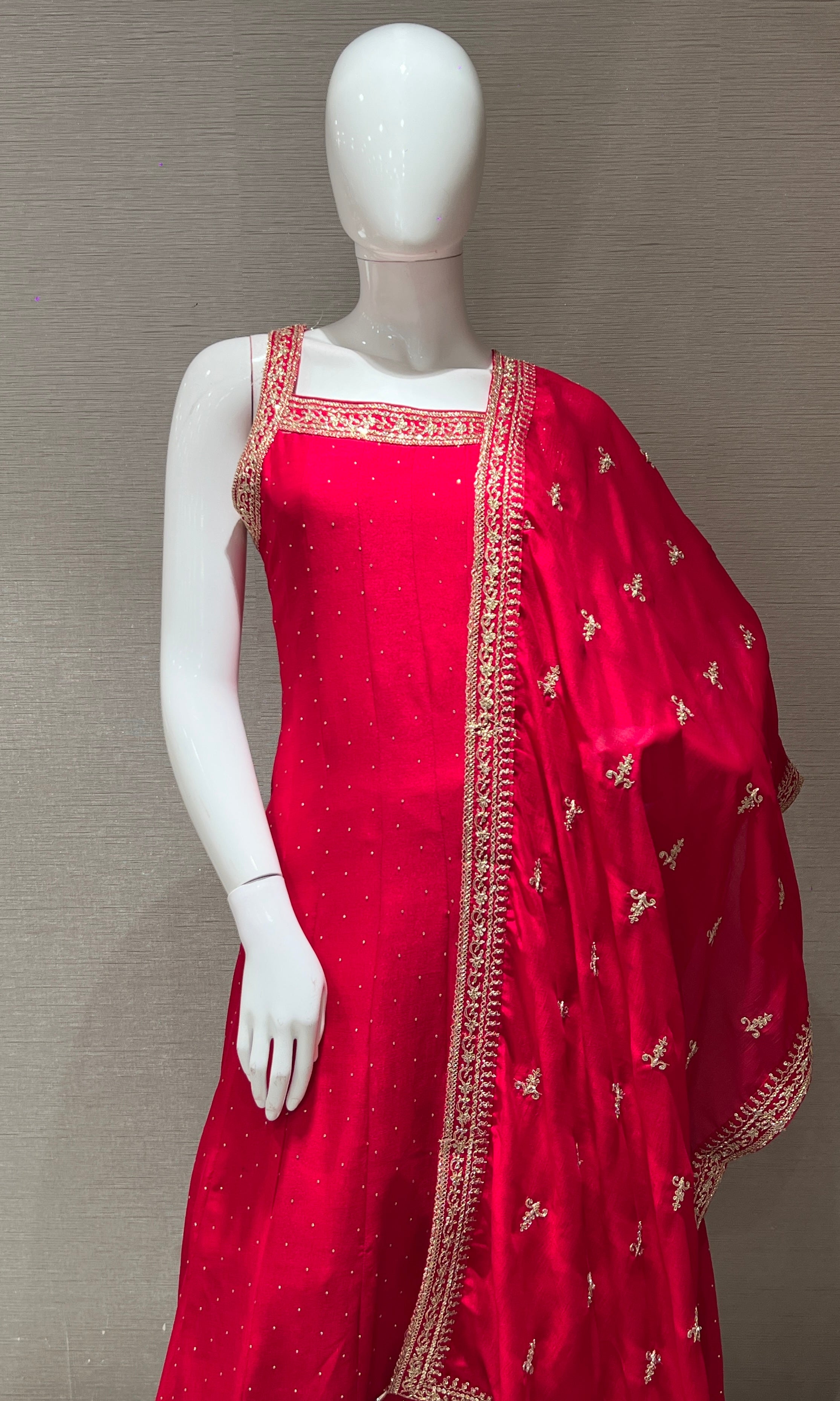 Red gold Ethnic kurta set