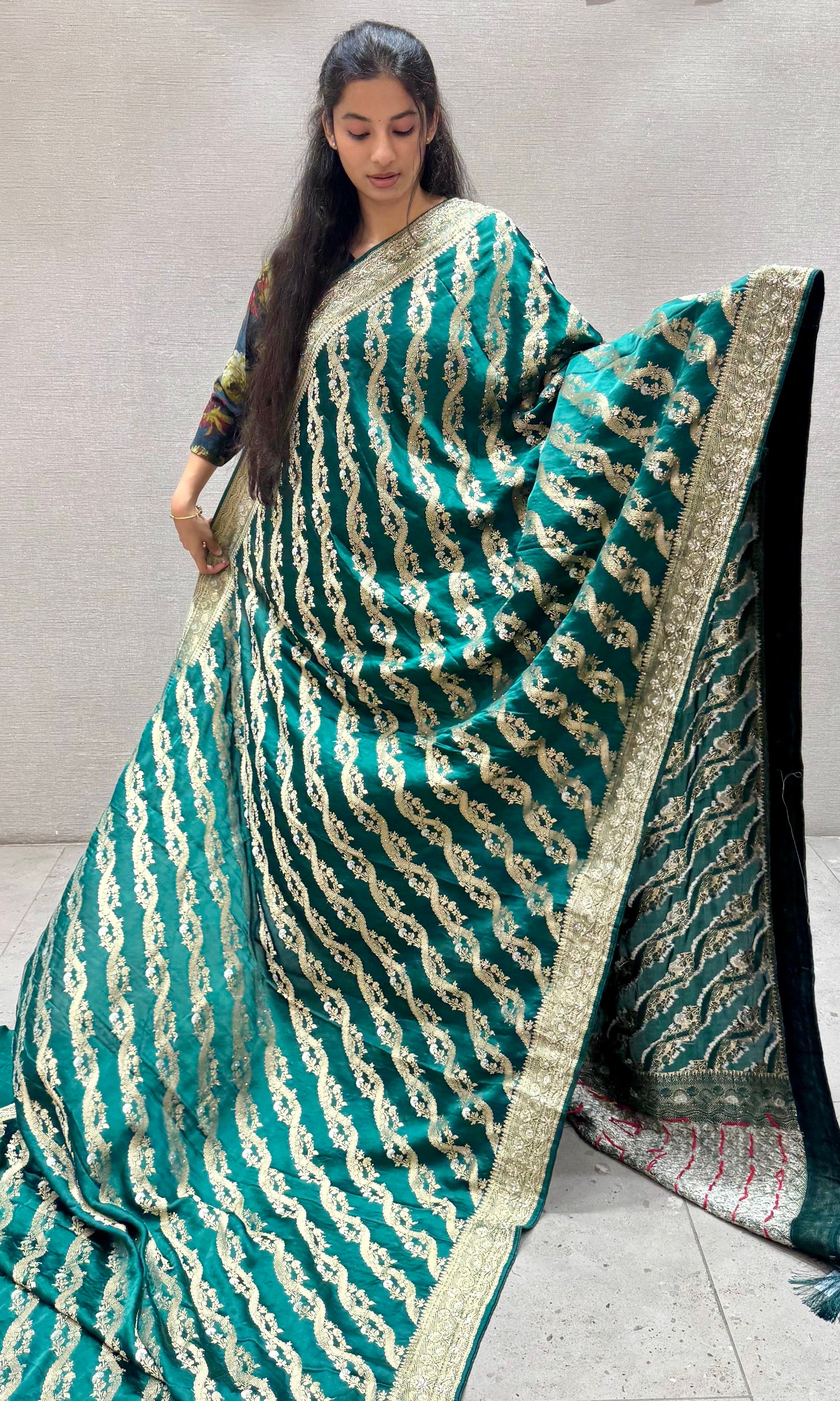 Green saree