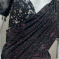 Black saree with ready blouse 1888