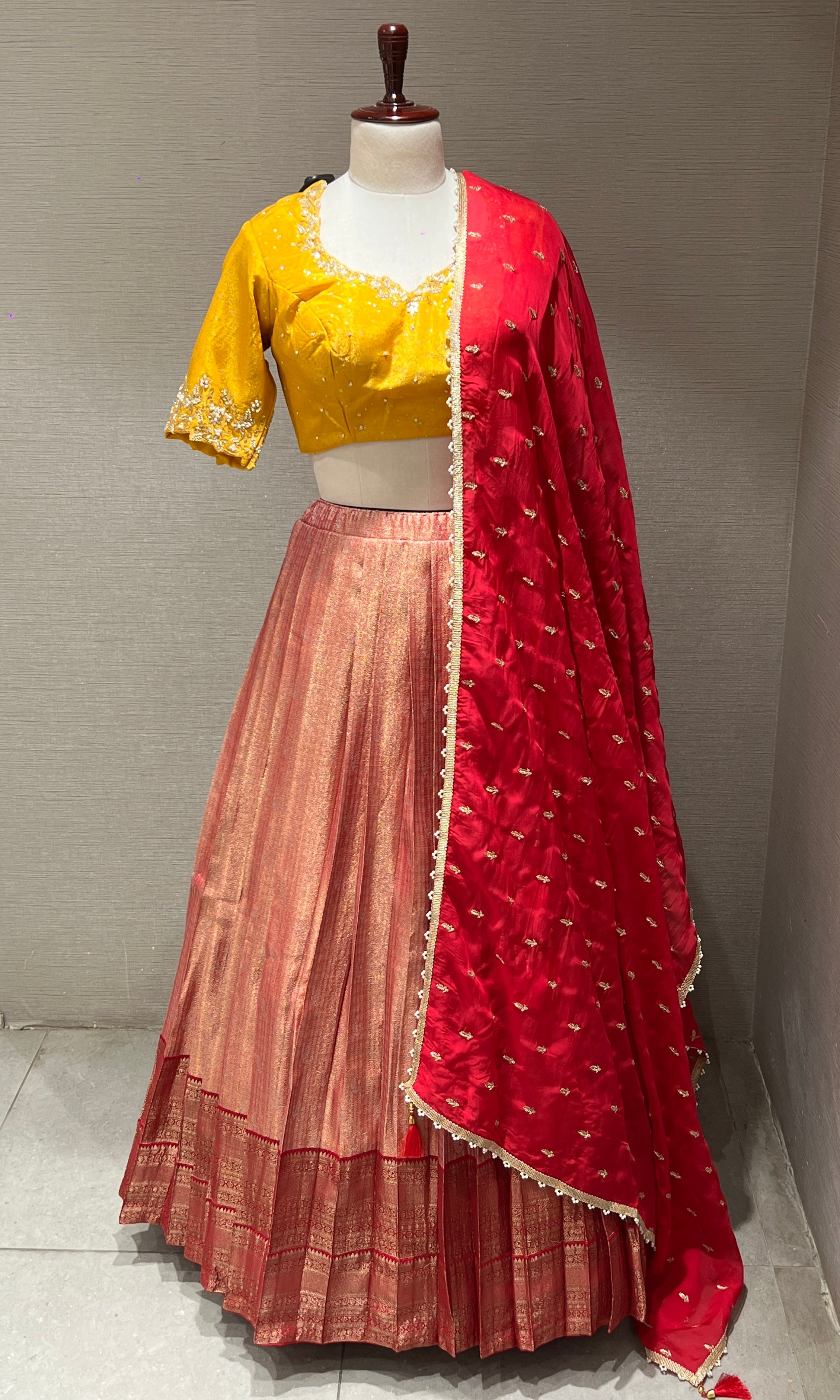Mustard yellow Lehenga