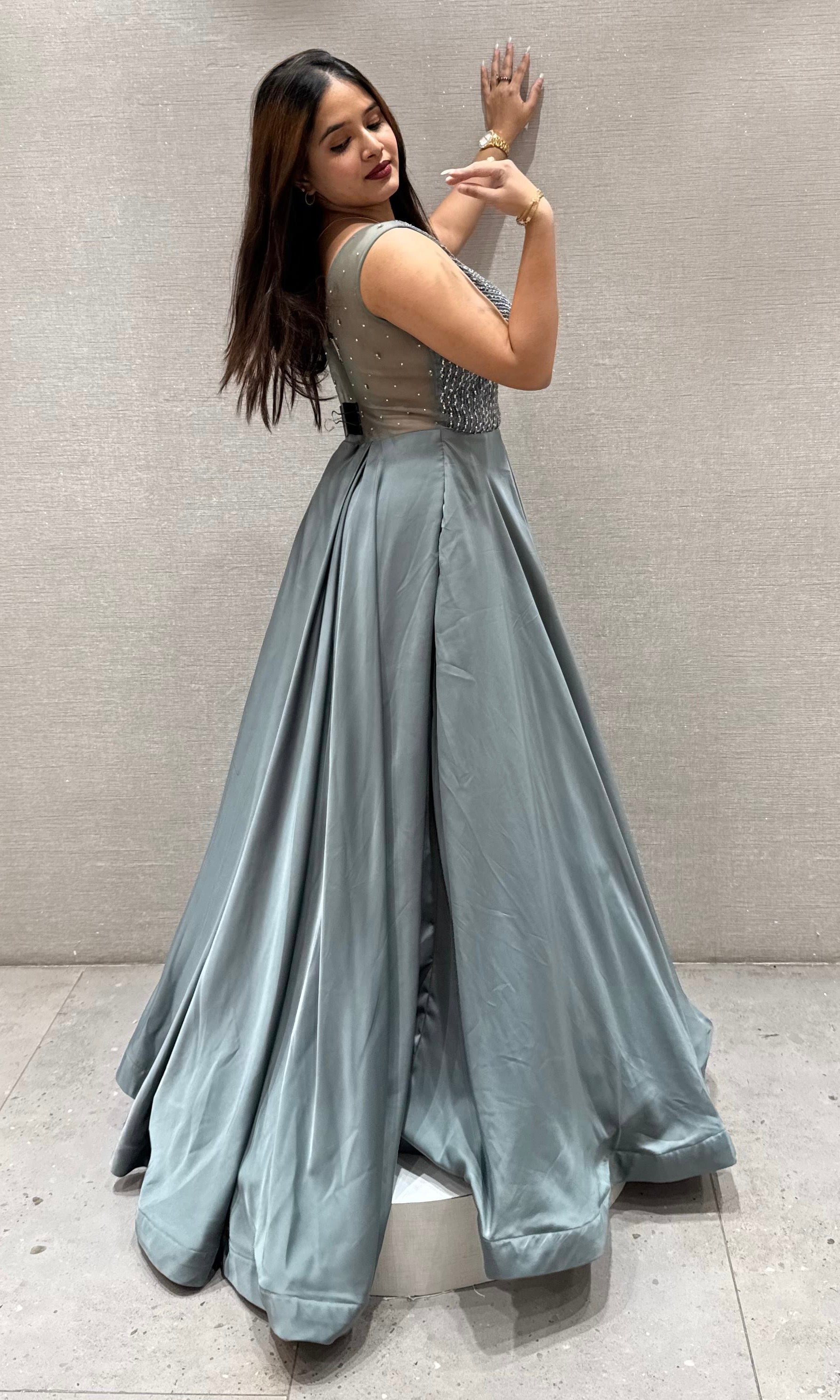 Grey long dress