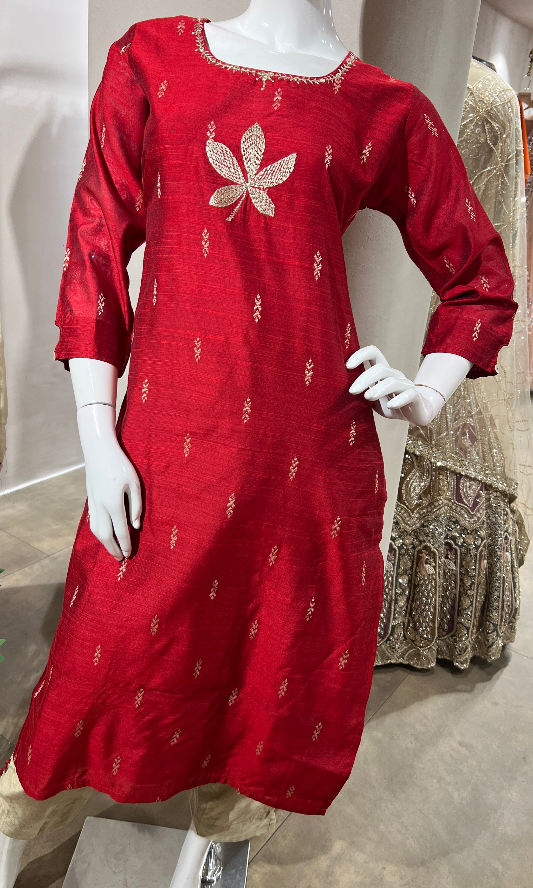 open lace back dress Festive Traditional Ethnic Women Gown Dupatta Set – mahezon main image 1