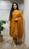 RUST cotton silk kurta set