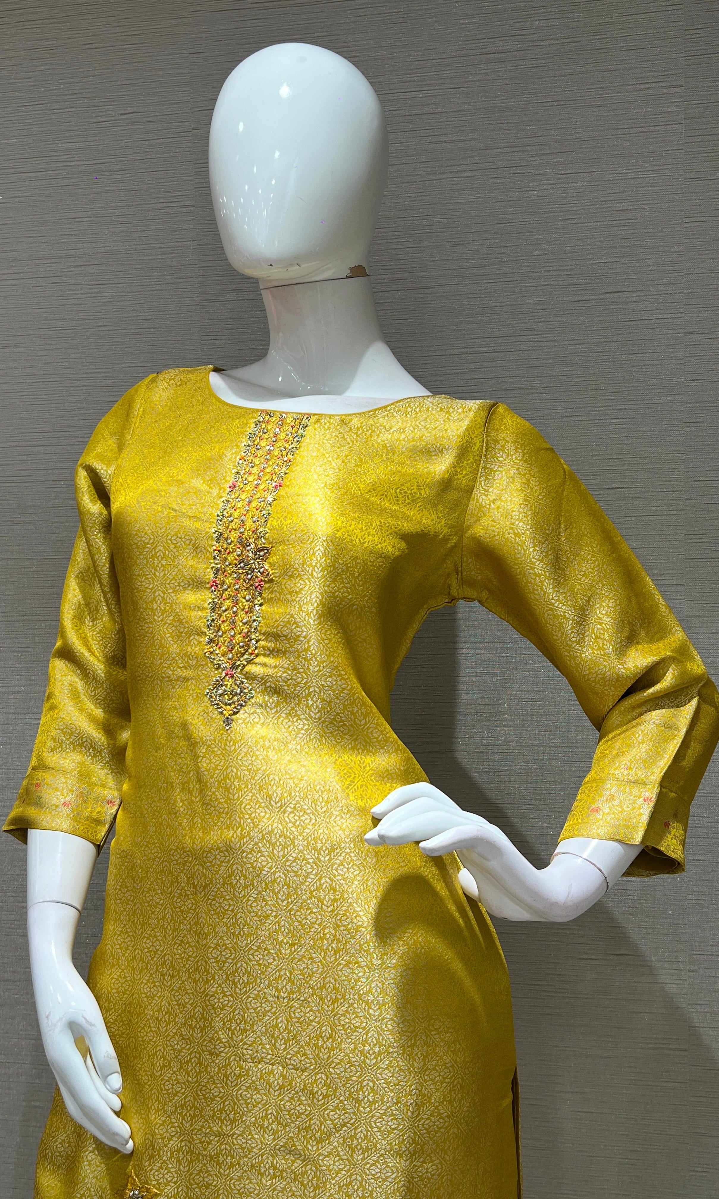 YELLOW ETHNIC KURTA SET