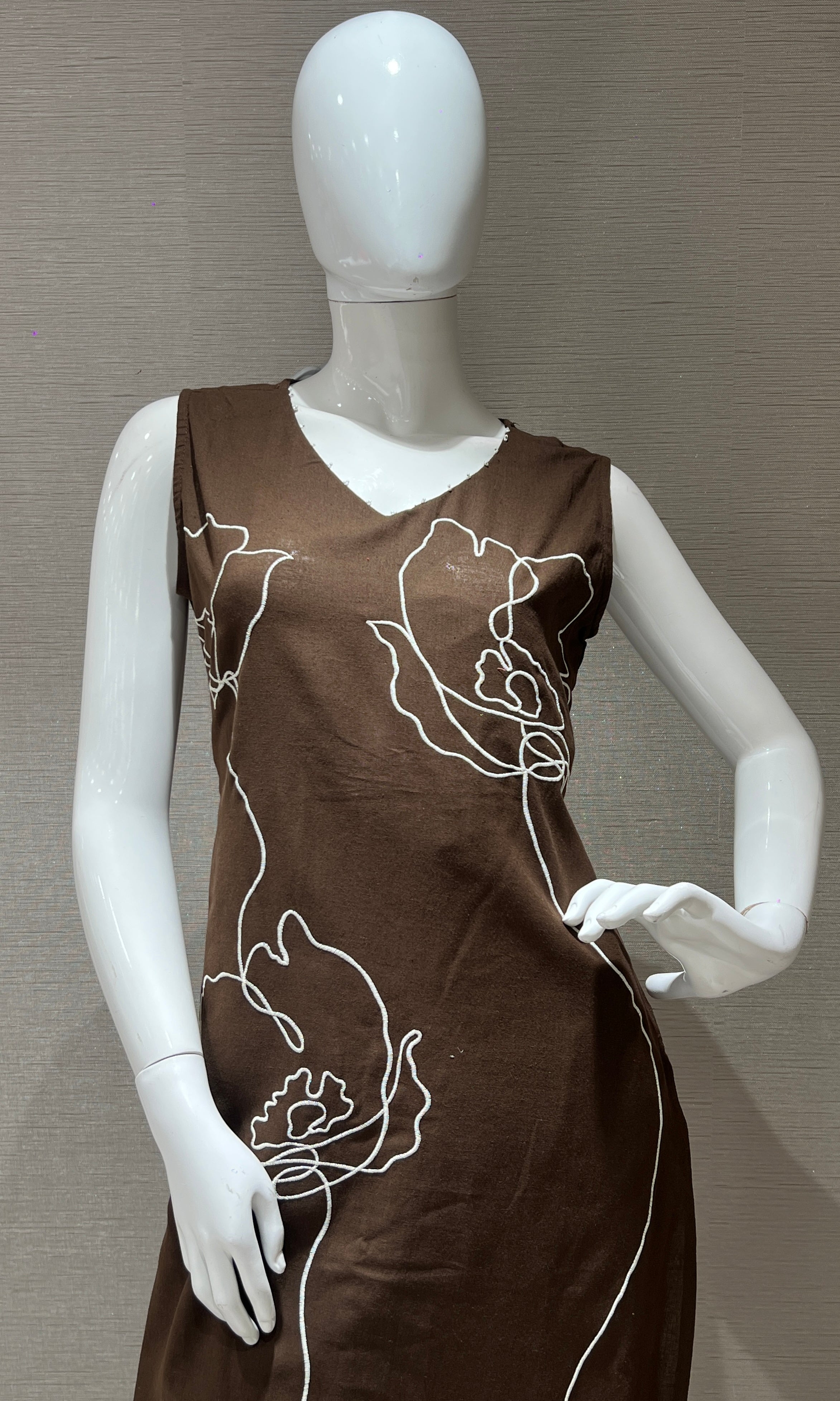 Brown kurta set with palazzo pant