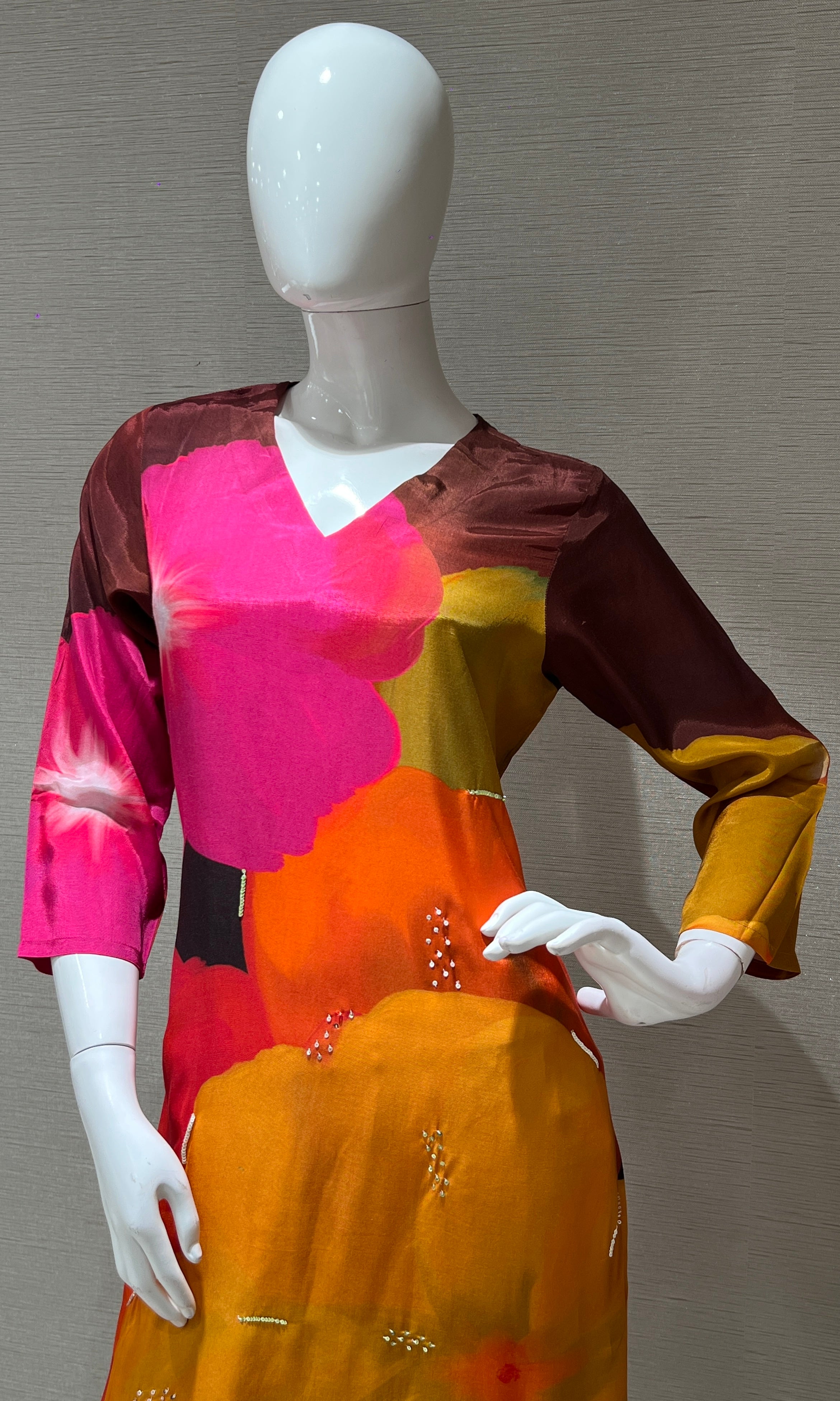 Multicolor Floral Print Cord Set