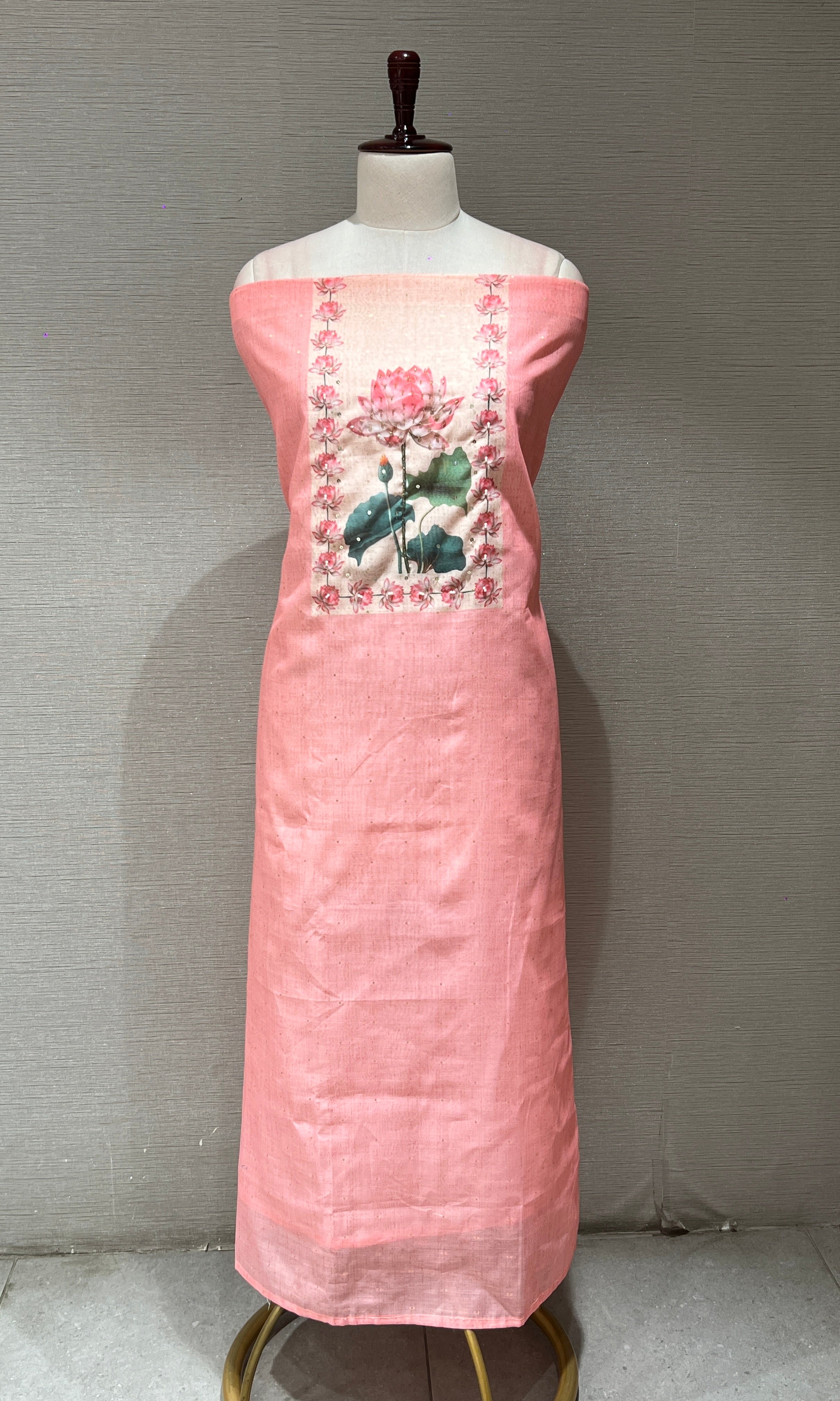 Baby pink dress material