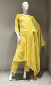Light yellow FLORAL kurta set