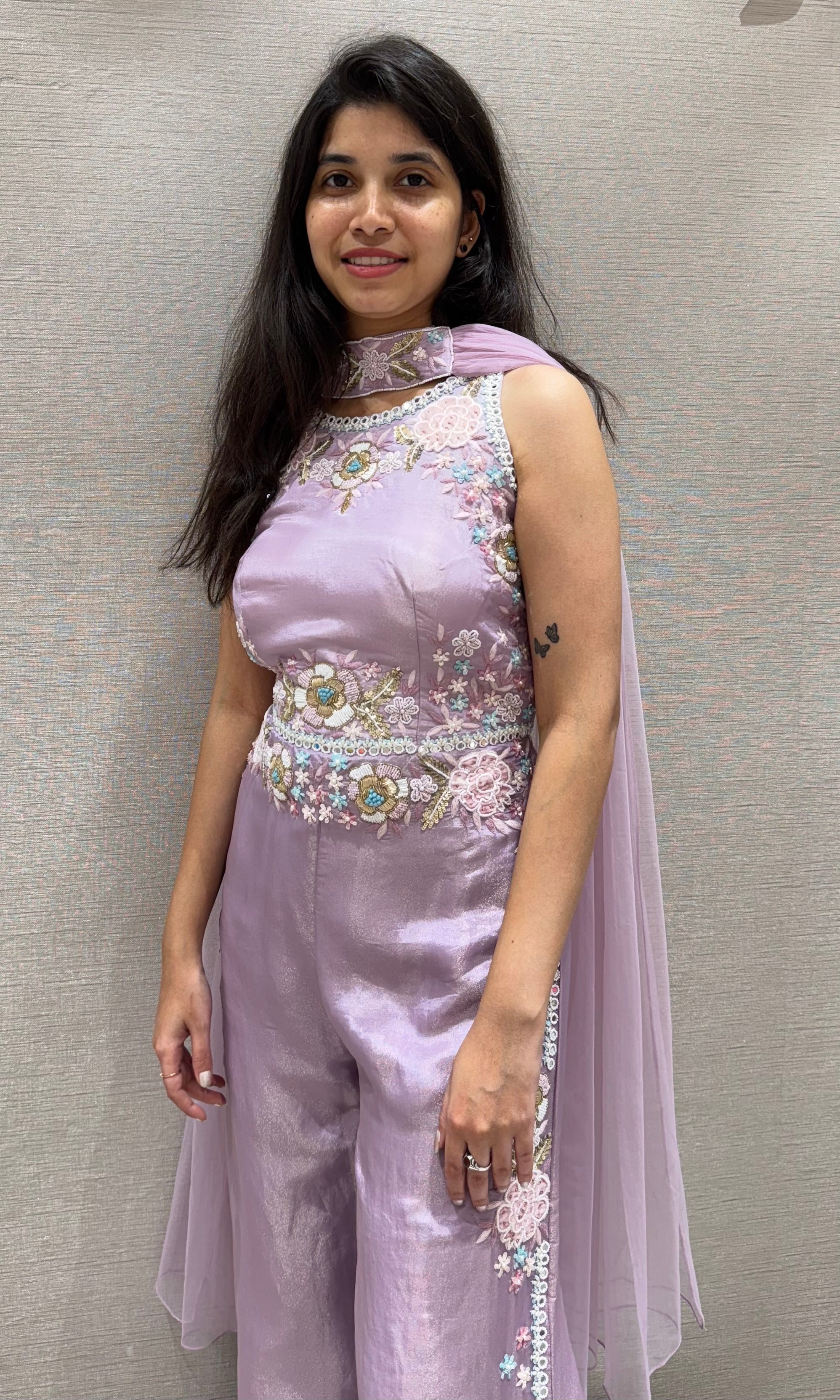 Lilac Embellished Jumpsuit