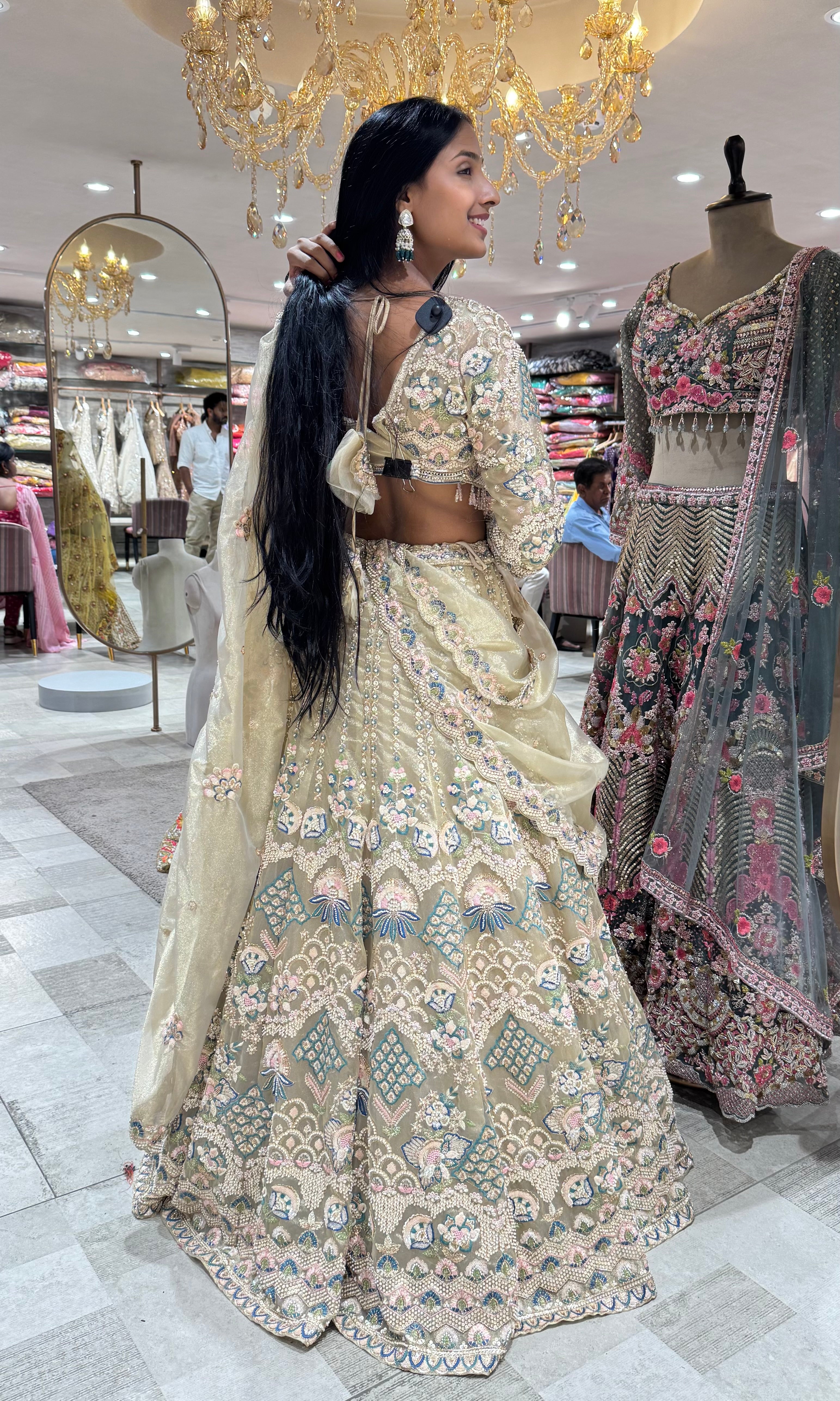 Royal Gold Embellished Bridal Lehenga