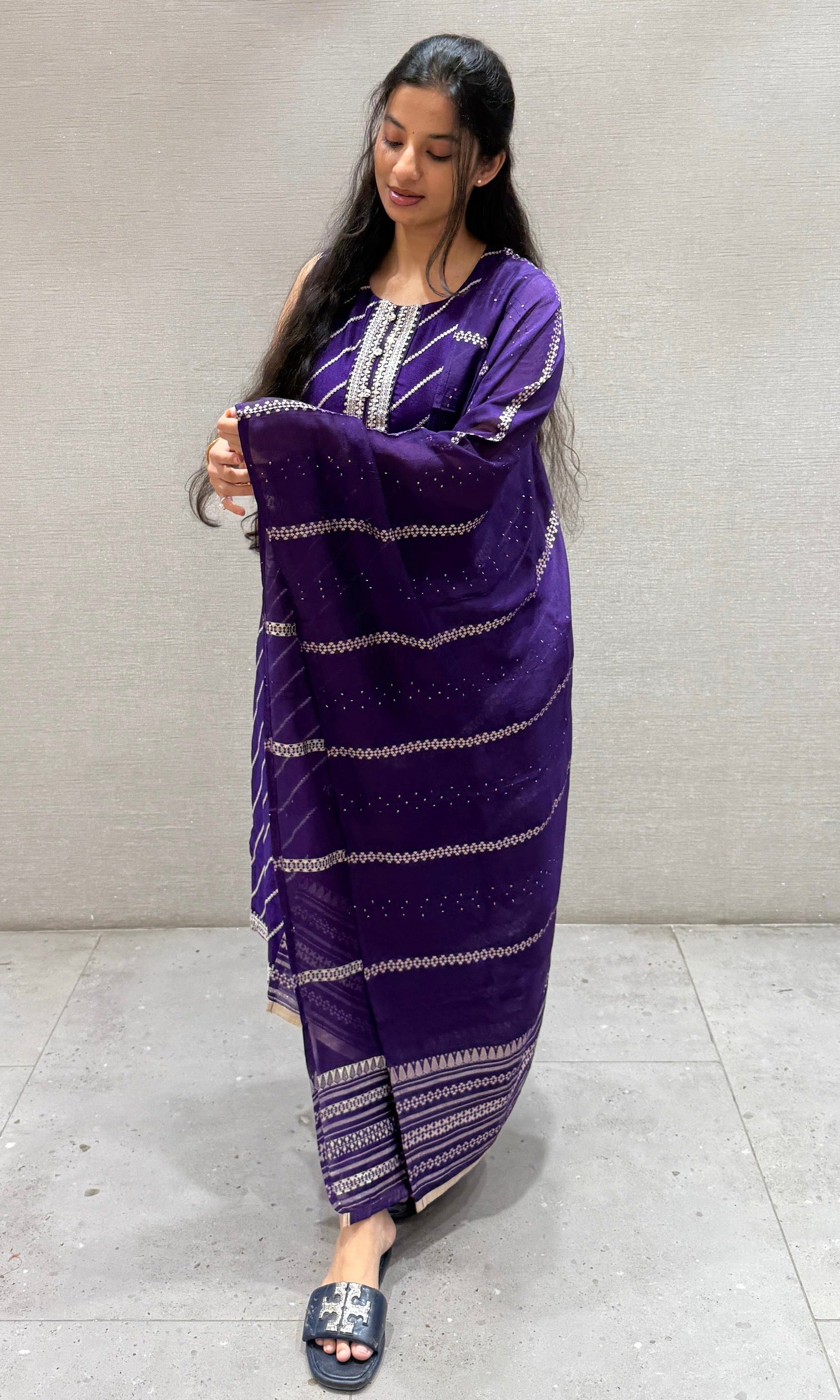Purple kurta set