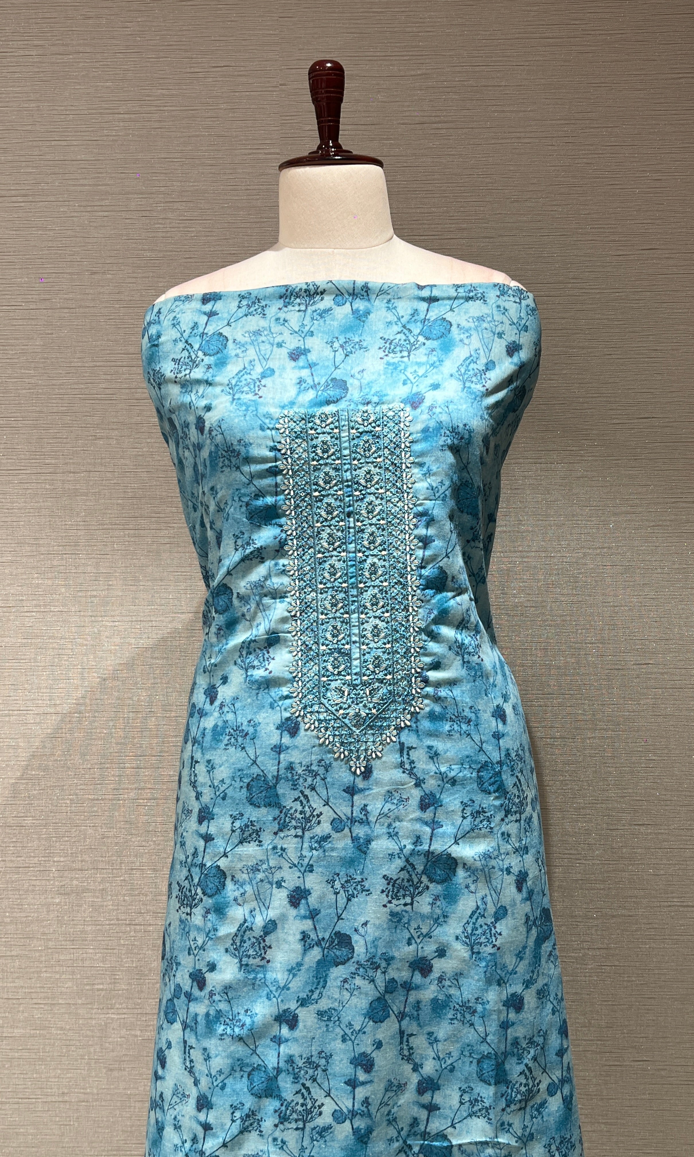Sea Blue dress material