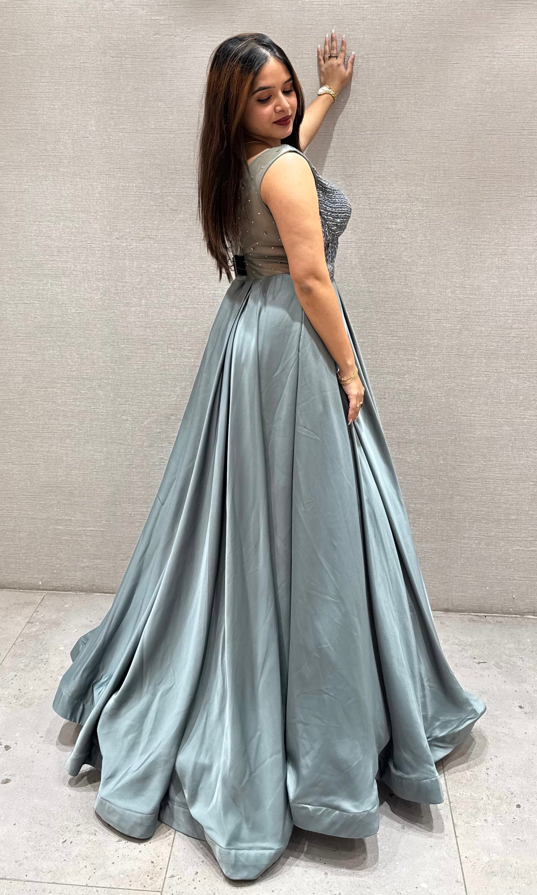 Grey long dress