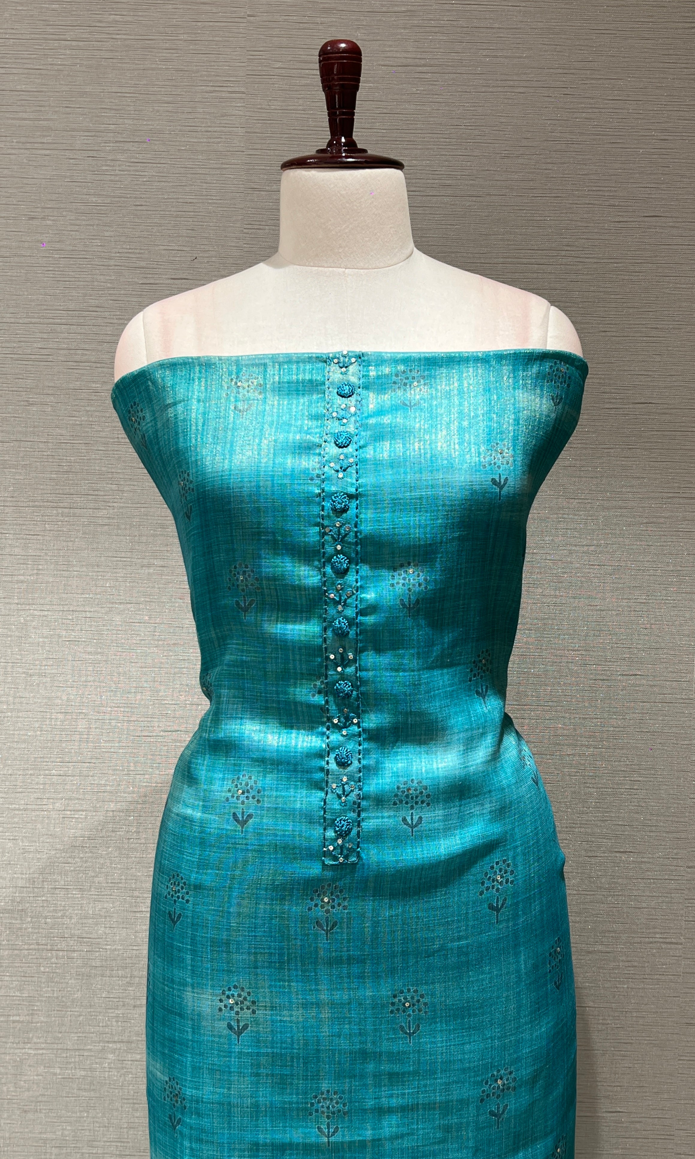 Blue dress material