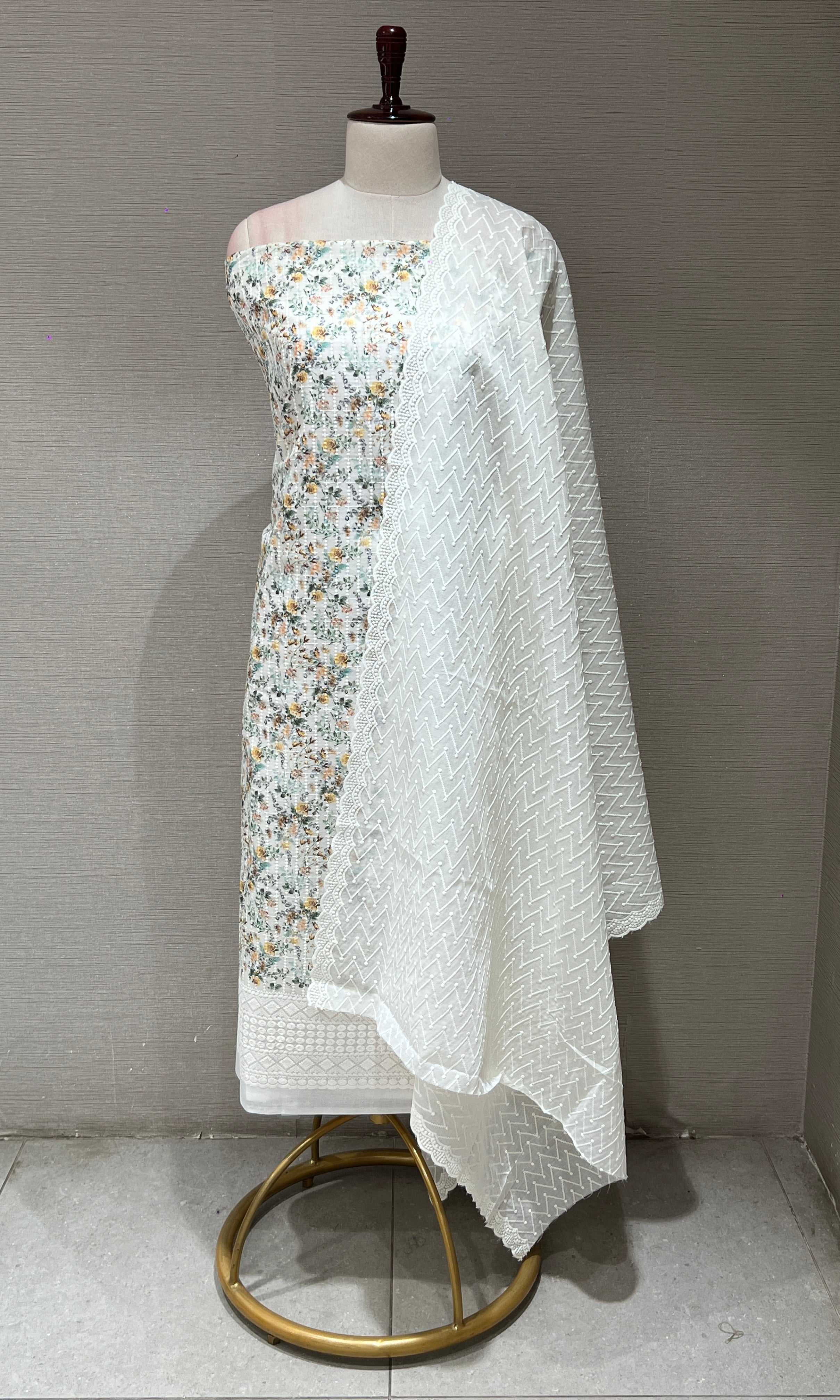 Multi Yellow Dress material