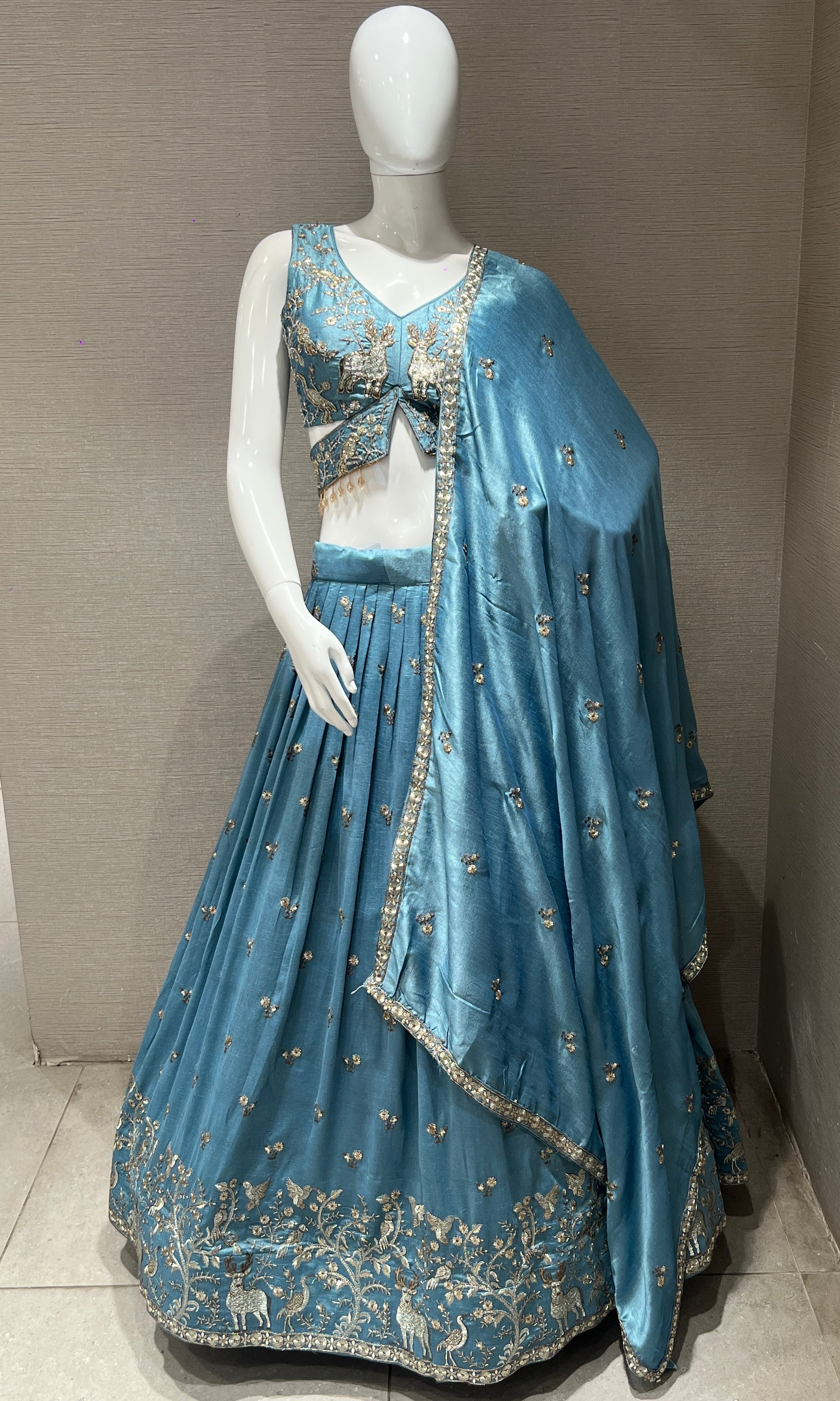Light blue Lehenga