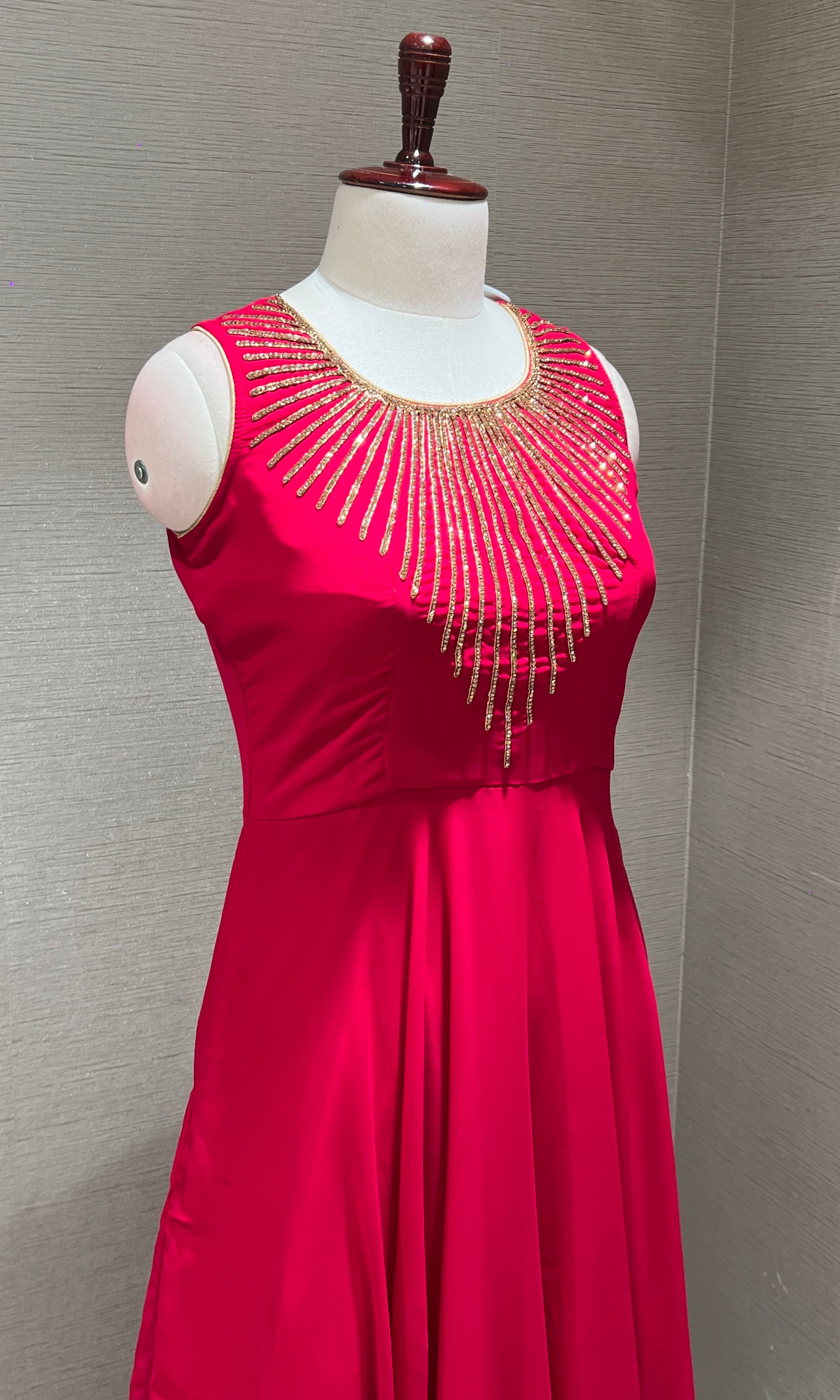 Pink long dress