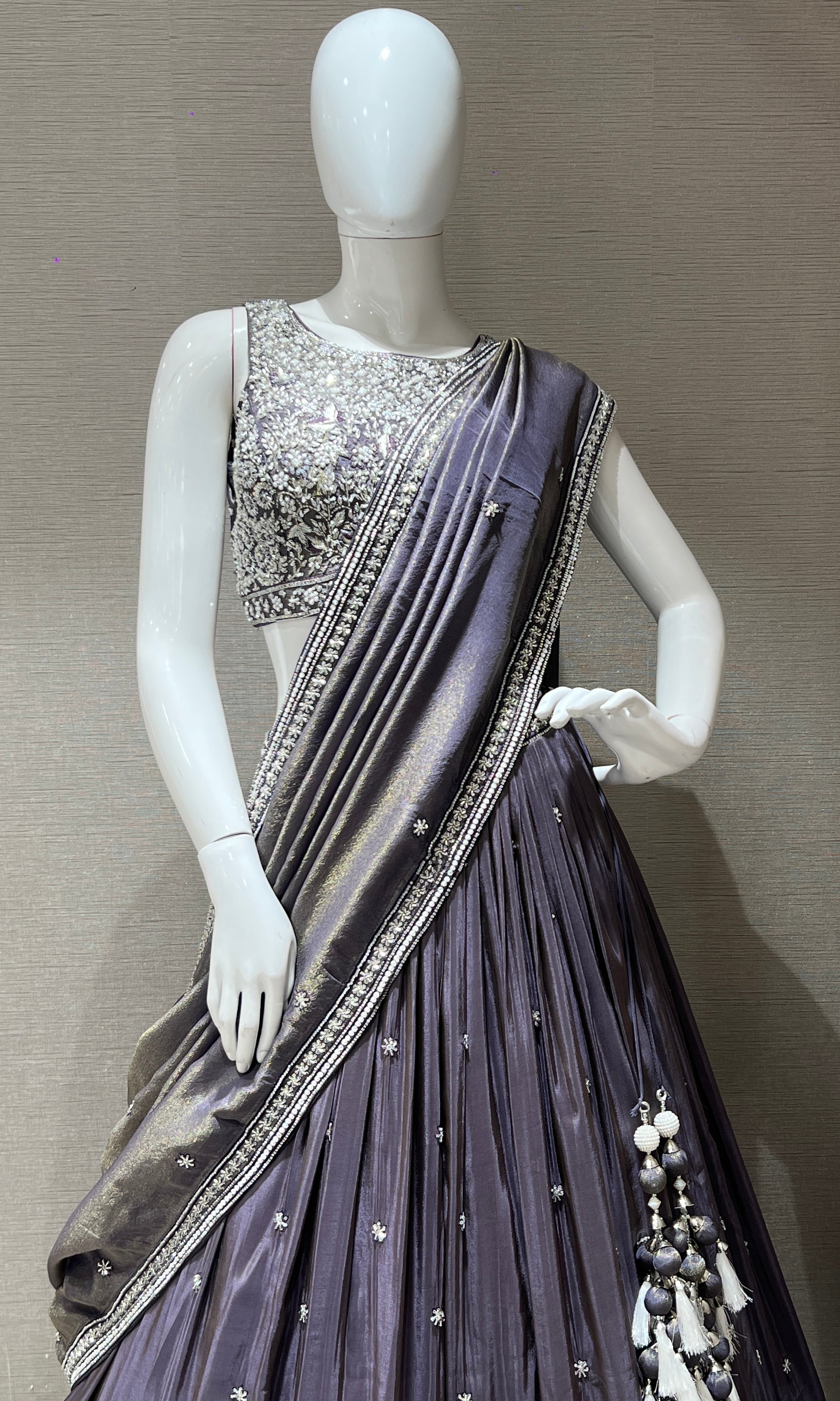 Grey Lehenga