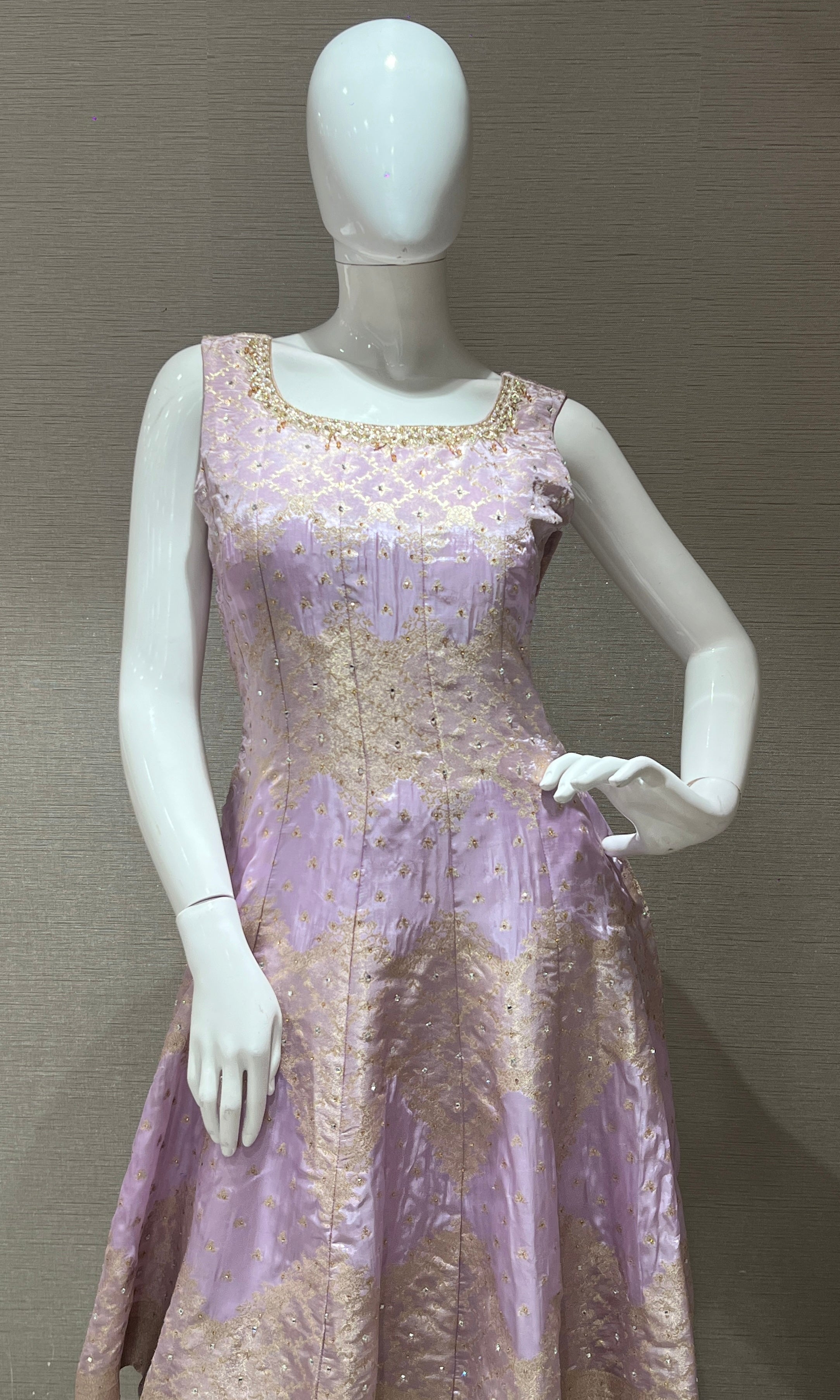Lilac Anarkali kurta set palazzo pants