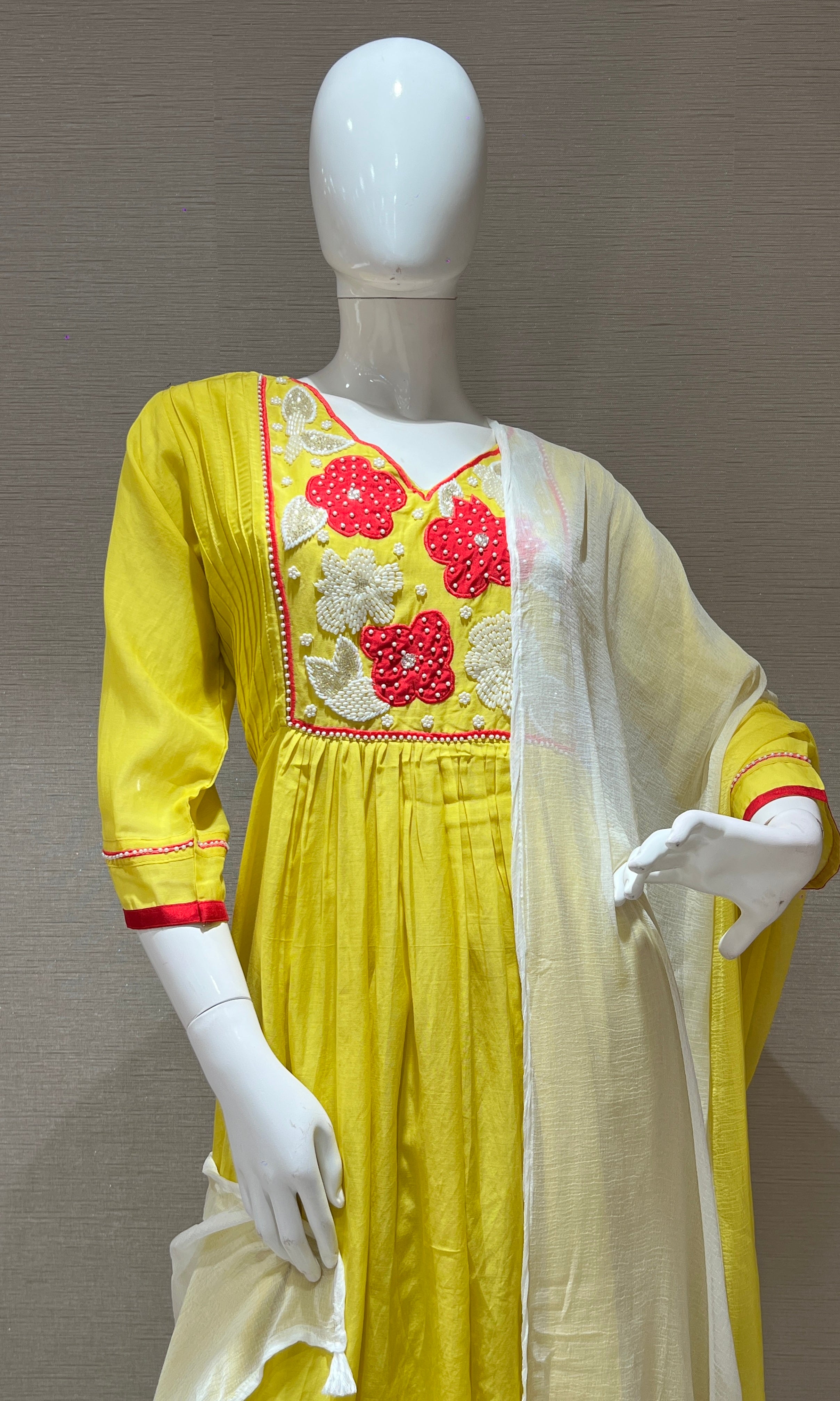 Light yellow kurta set