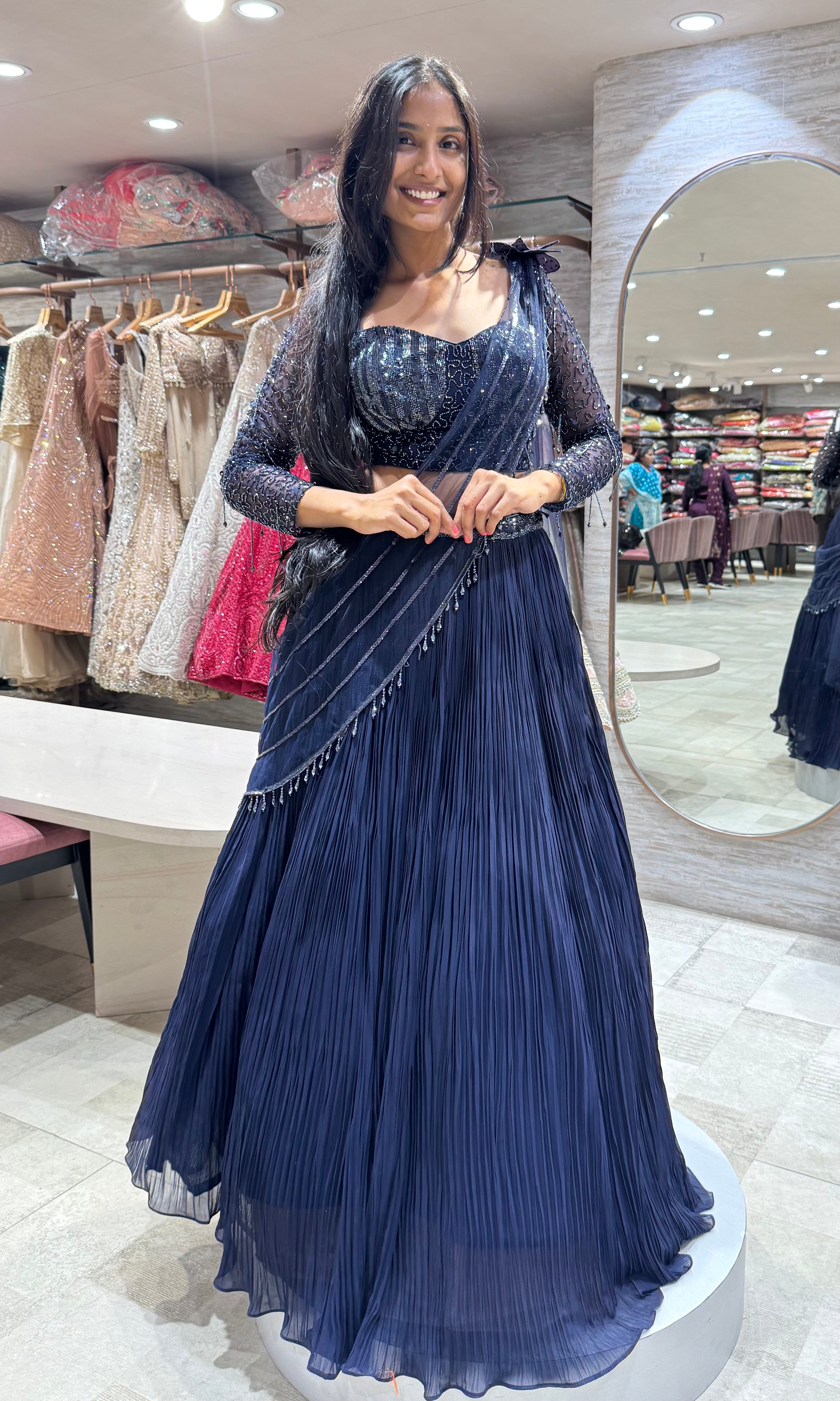 BLUE ELEGANT LEHENGA