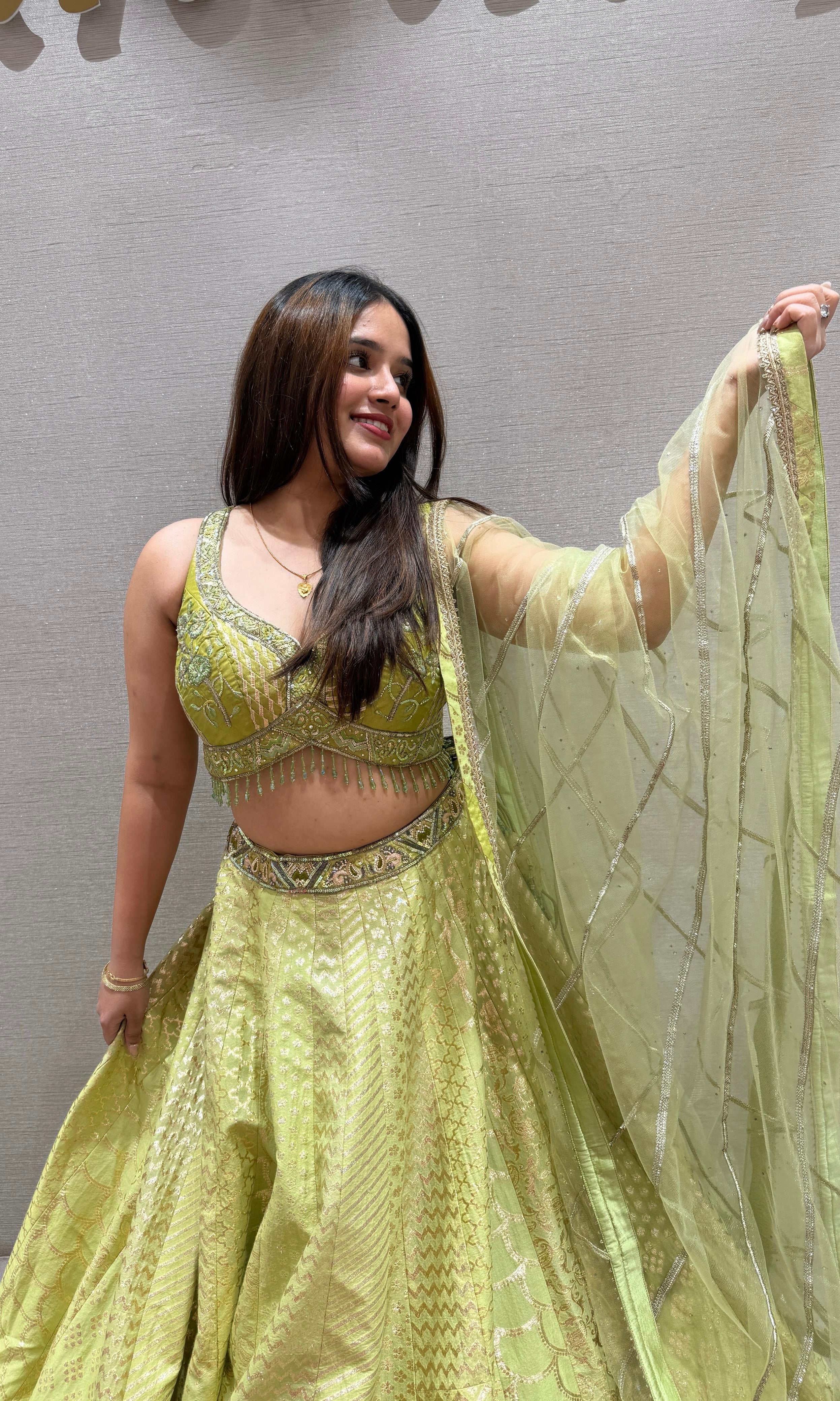 Pista Green Lehenga