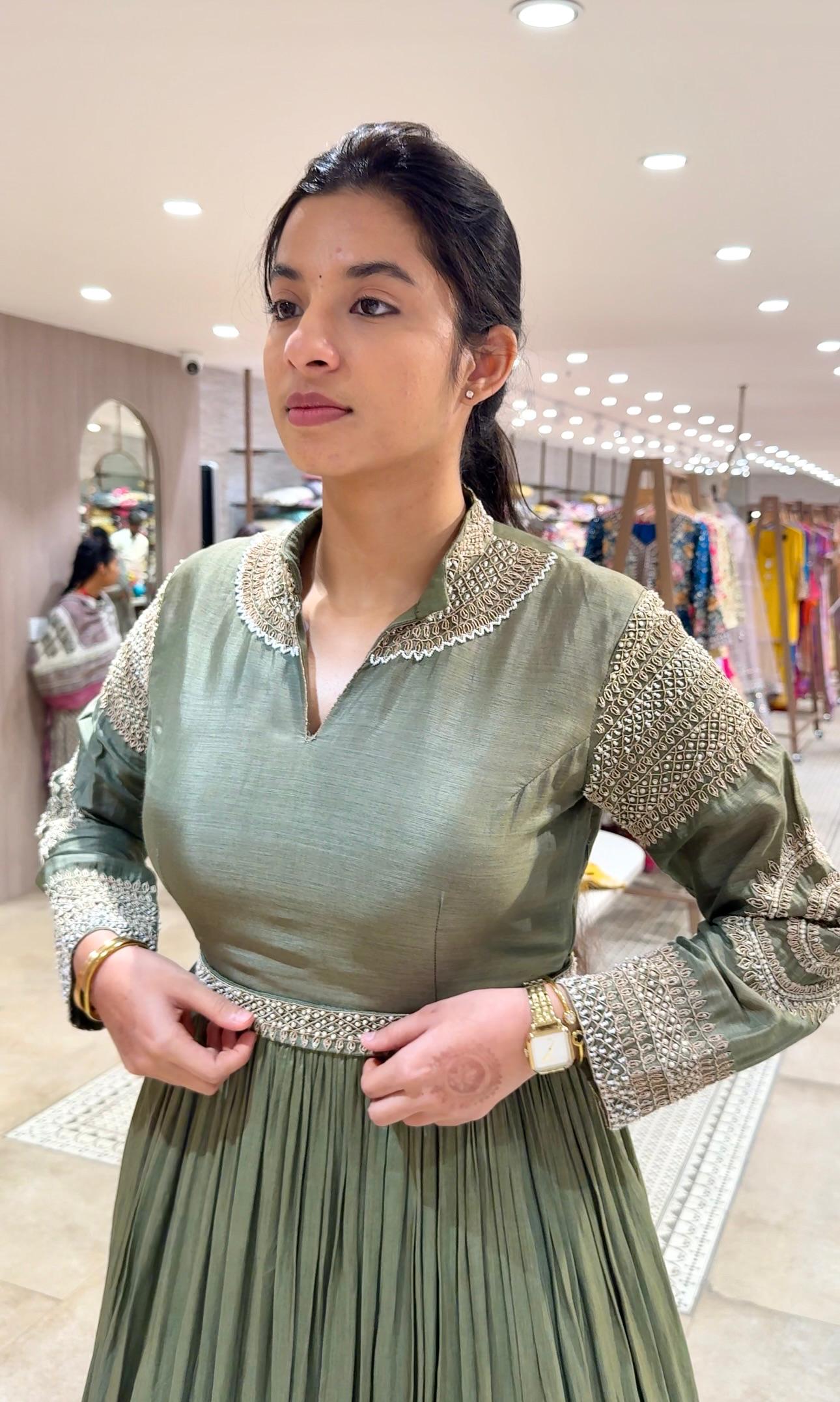 olive Green Long dress