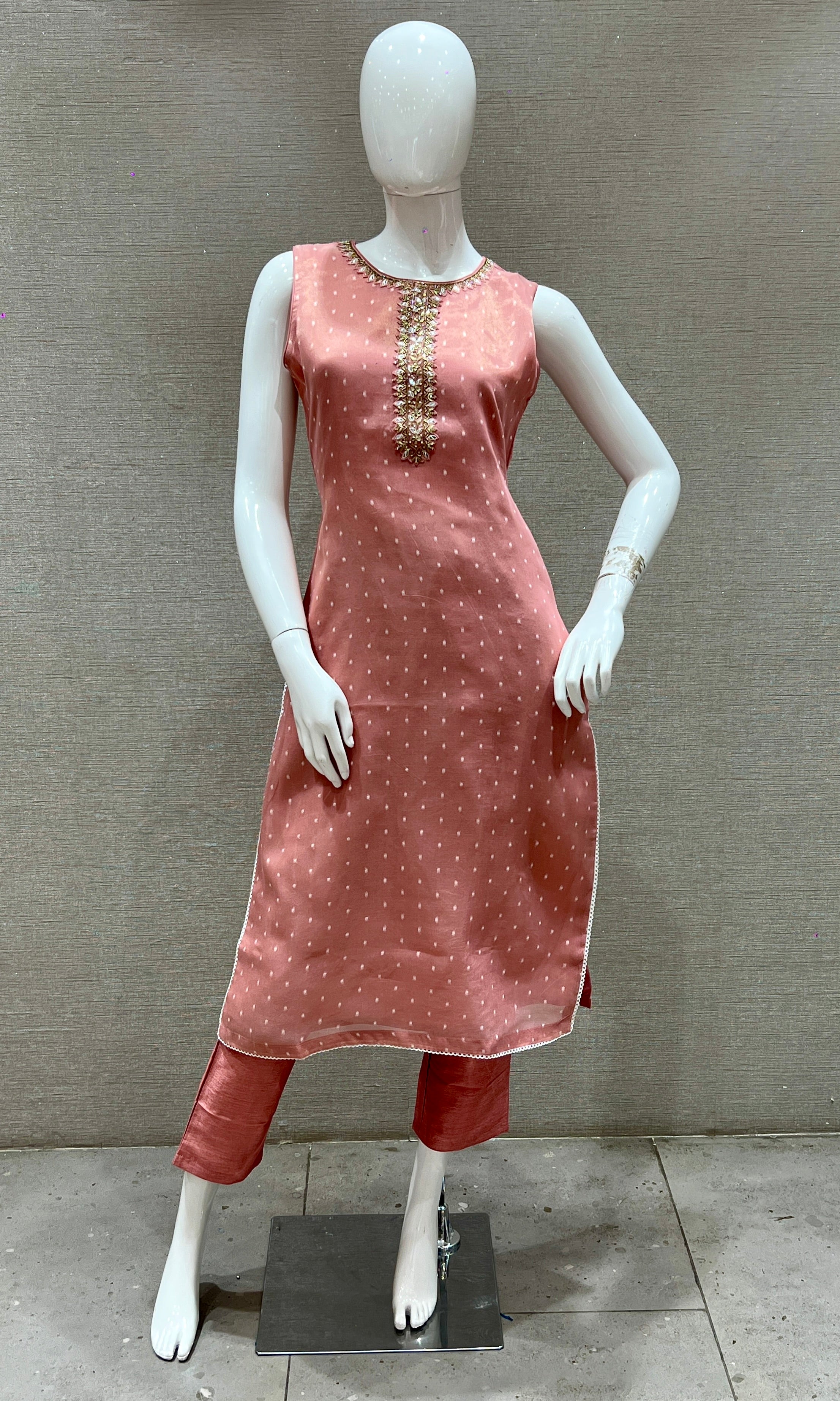 Peach kurta set