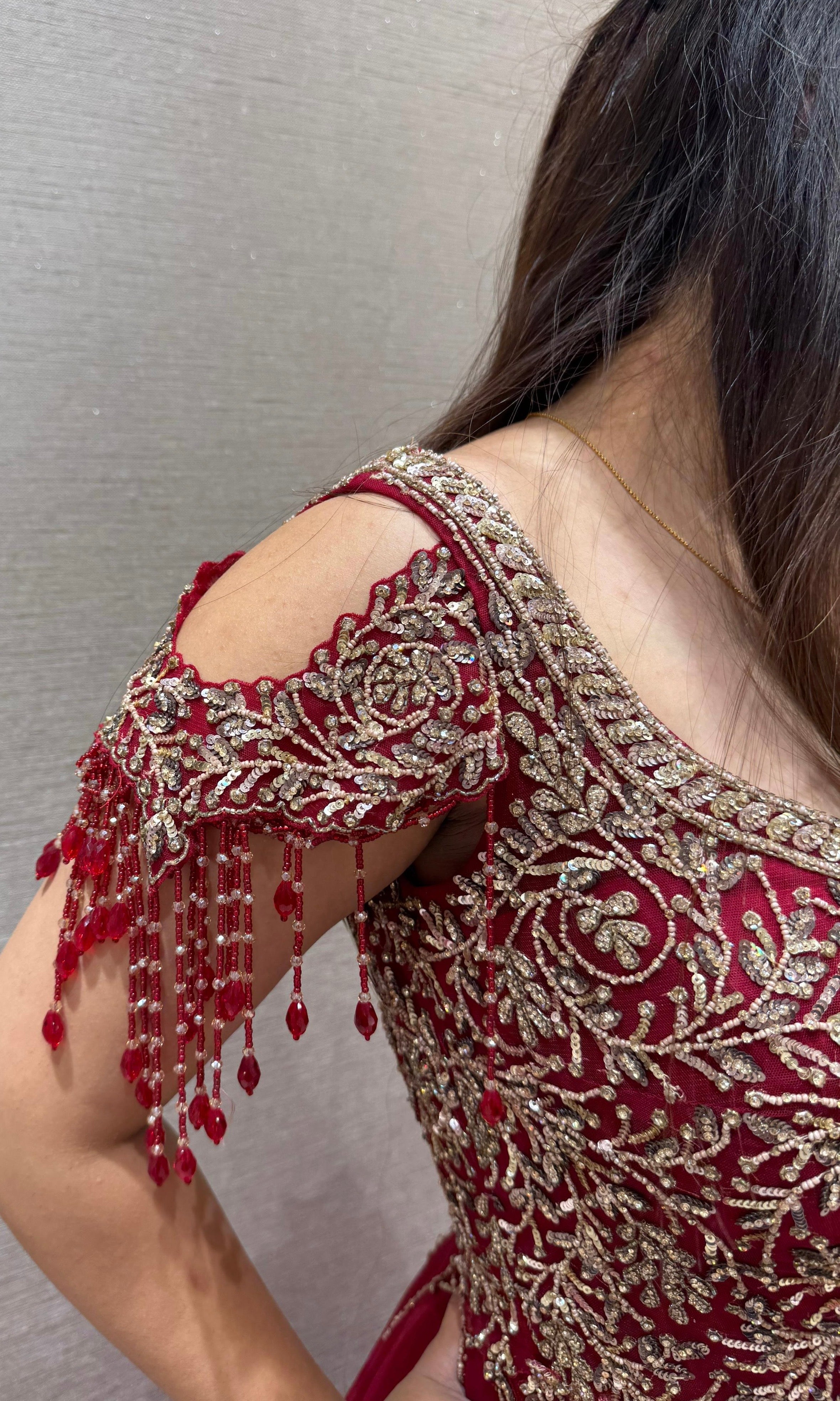 Maroon long dress