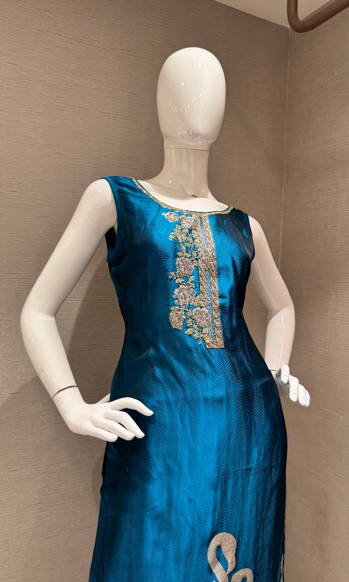 Rama Banarasi Brocade Silk Kurta Set with Dupatta