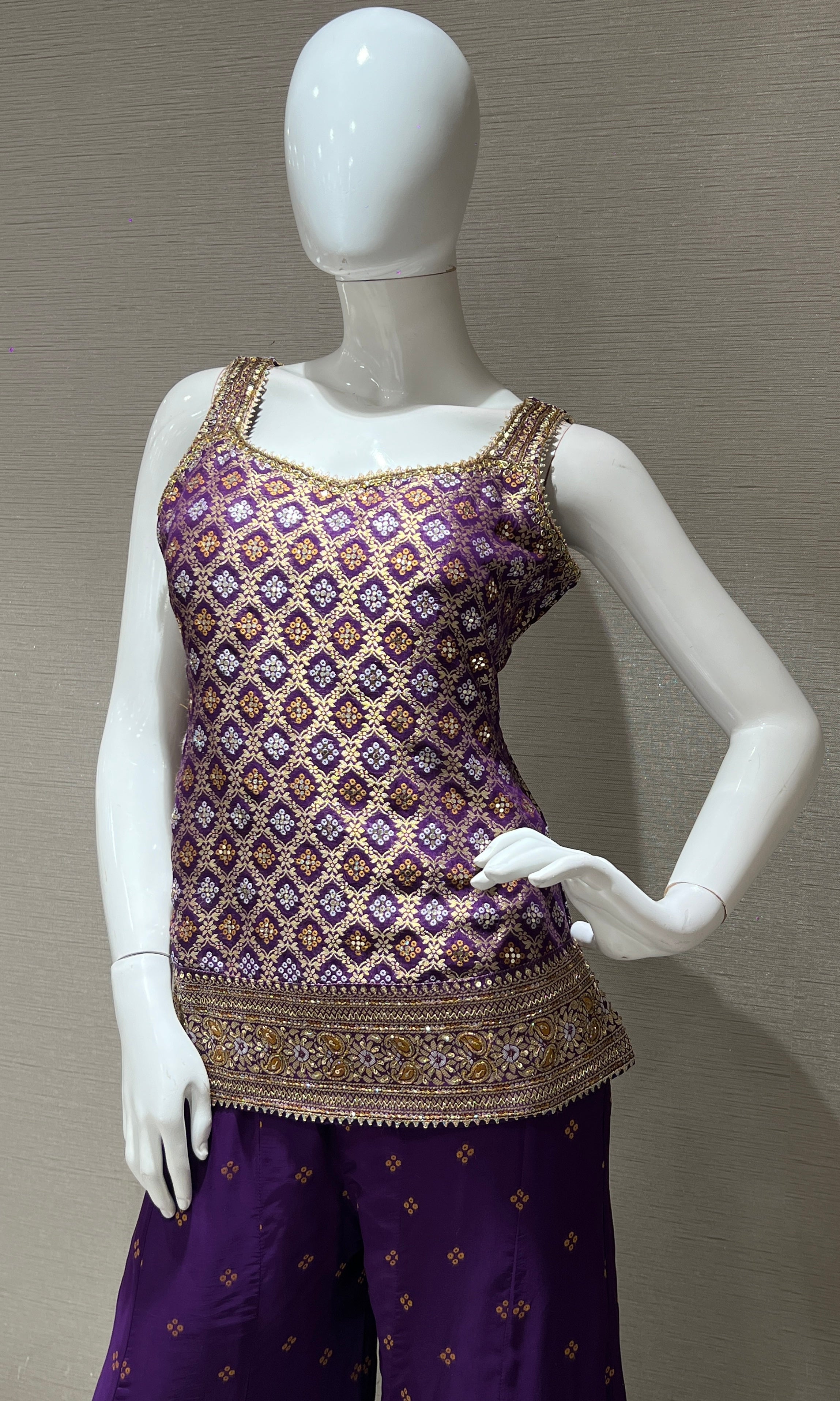 Purple palazzo set