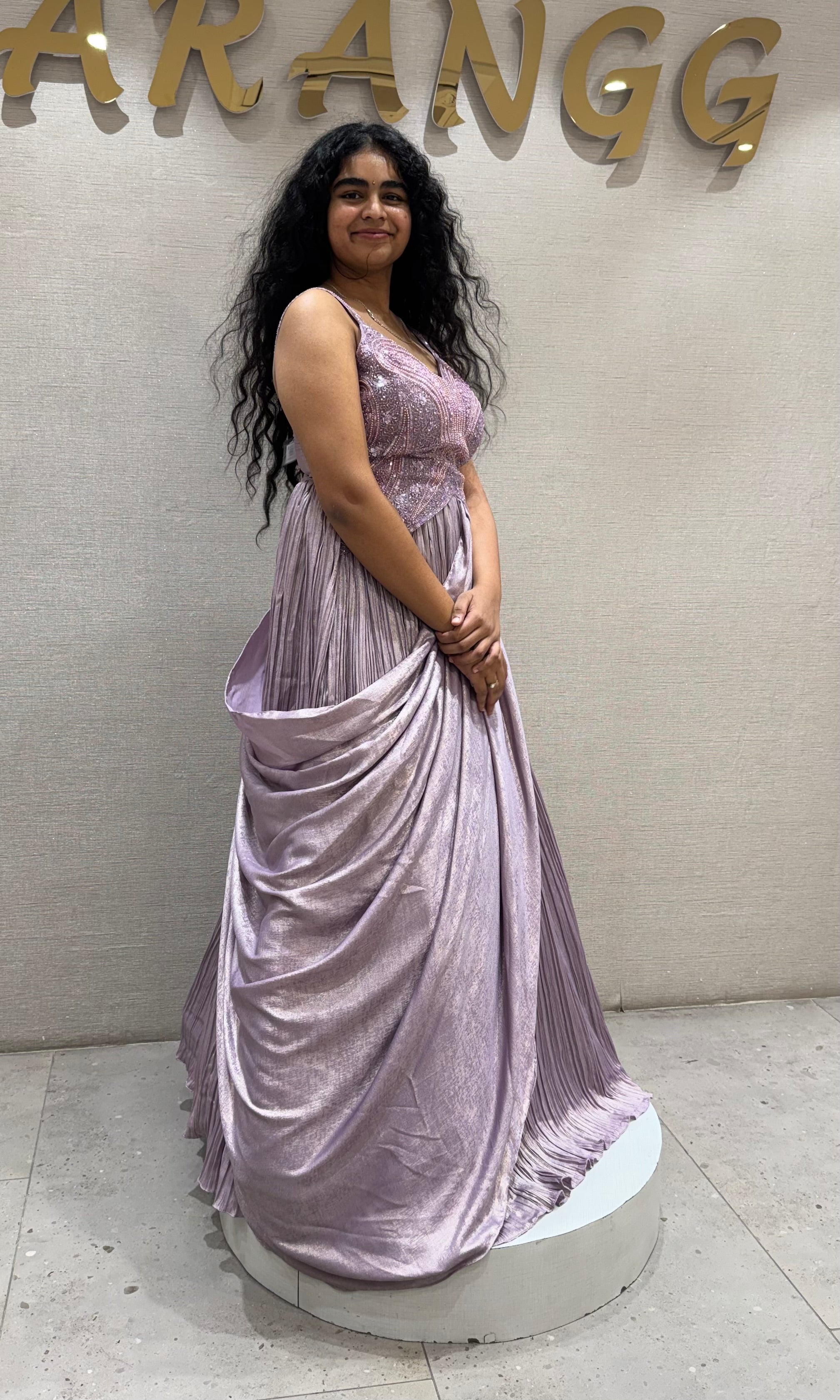 Lavender shimmering gown