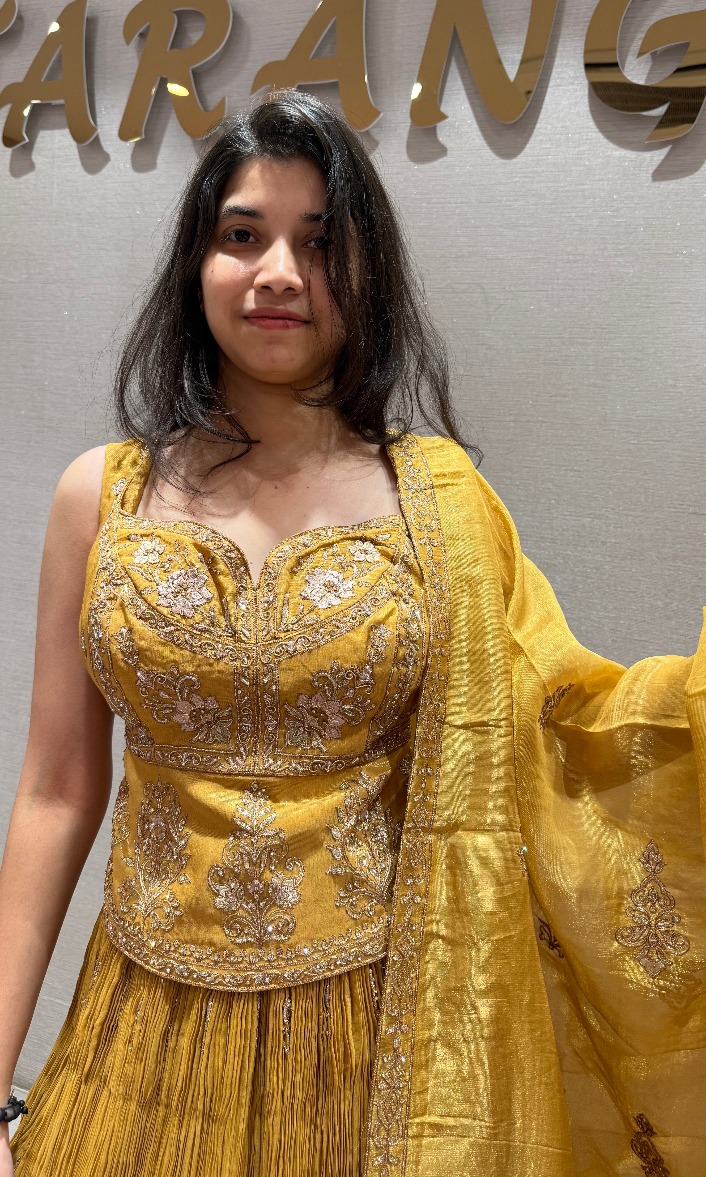 Mustard yellow Lehenga