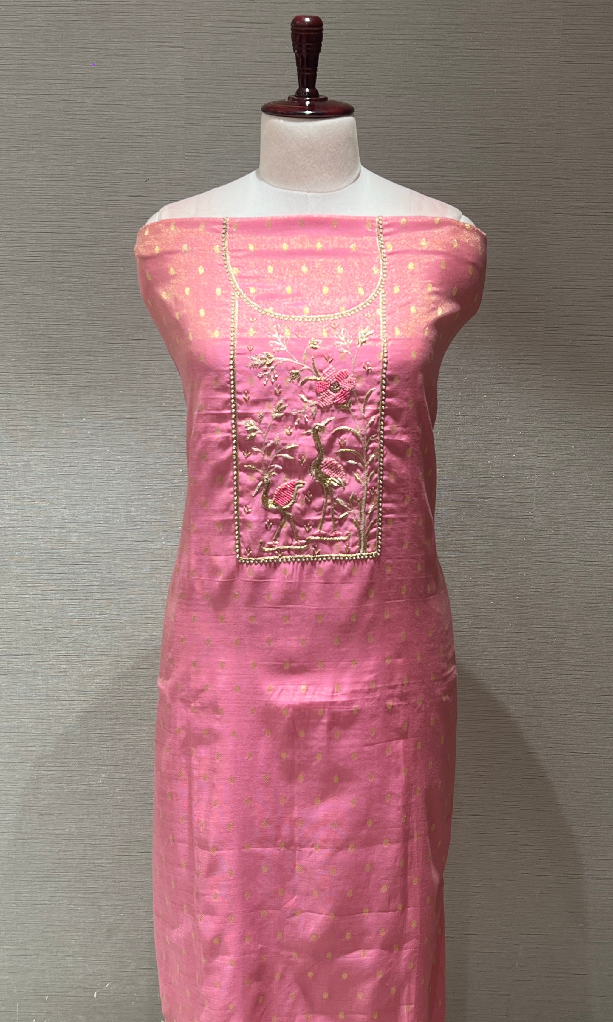 Pink dress material