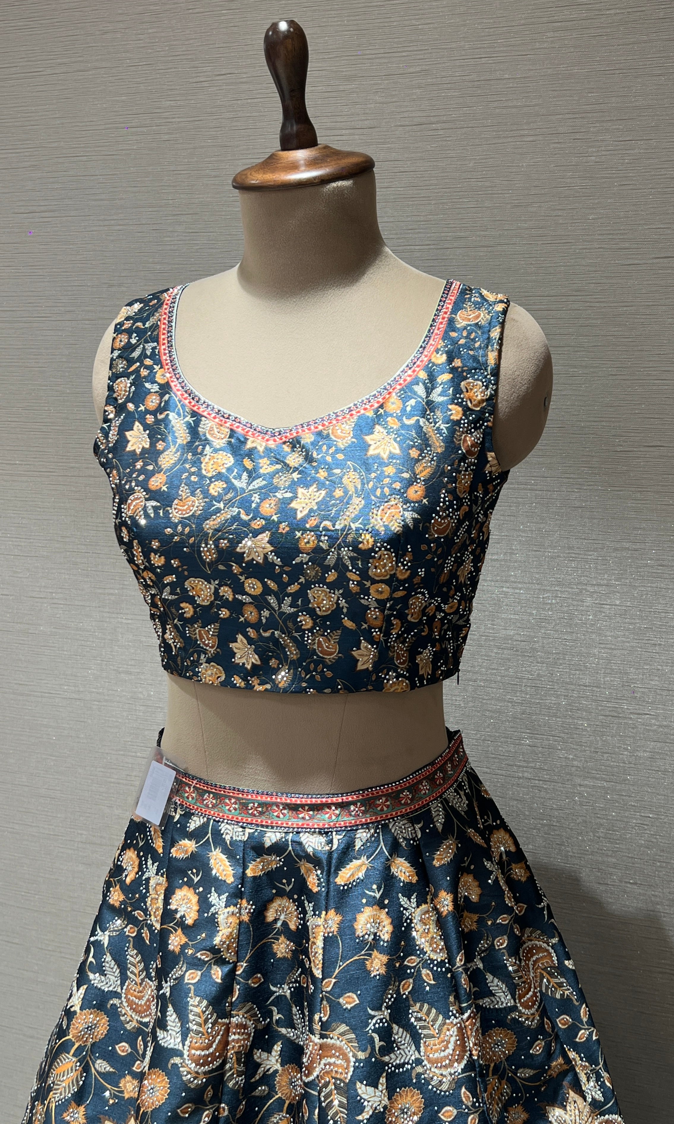 Peacock blue Lehenga