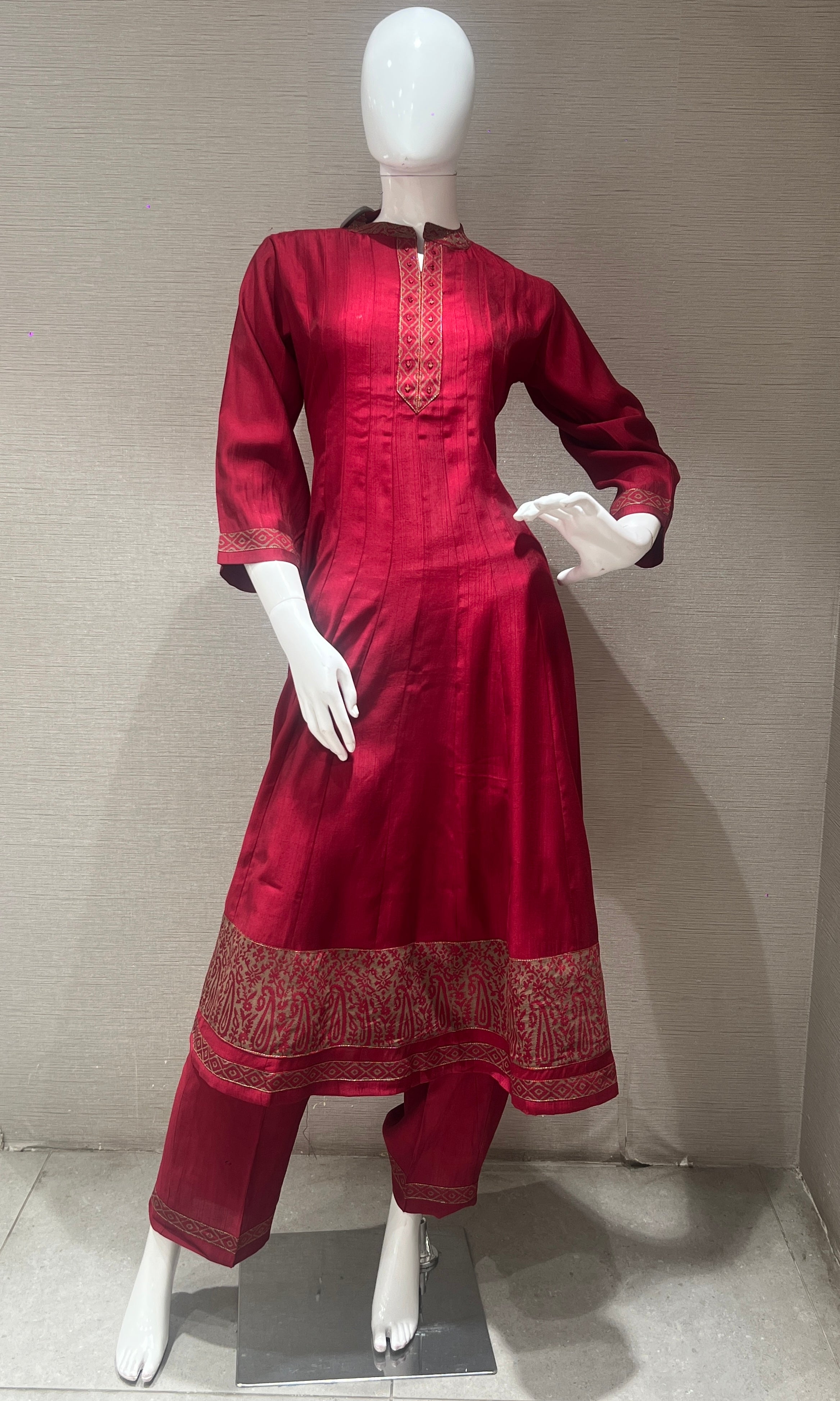 Maroon kurta set