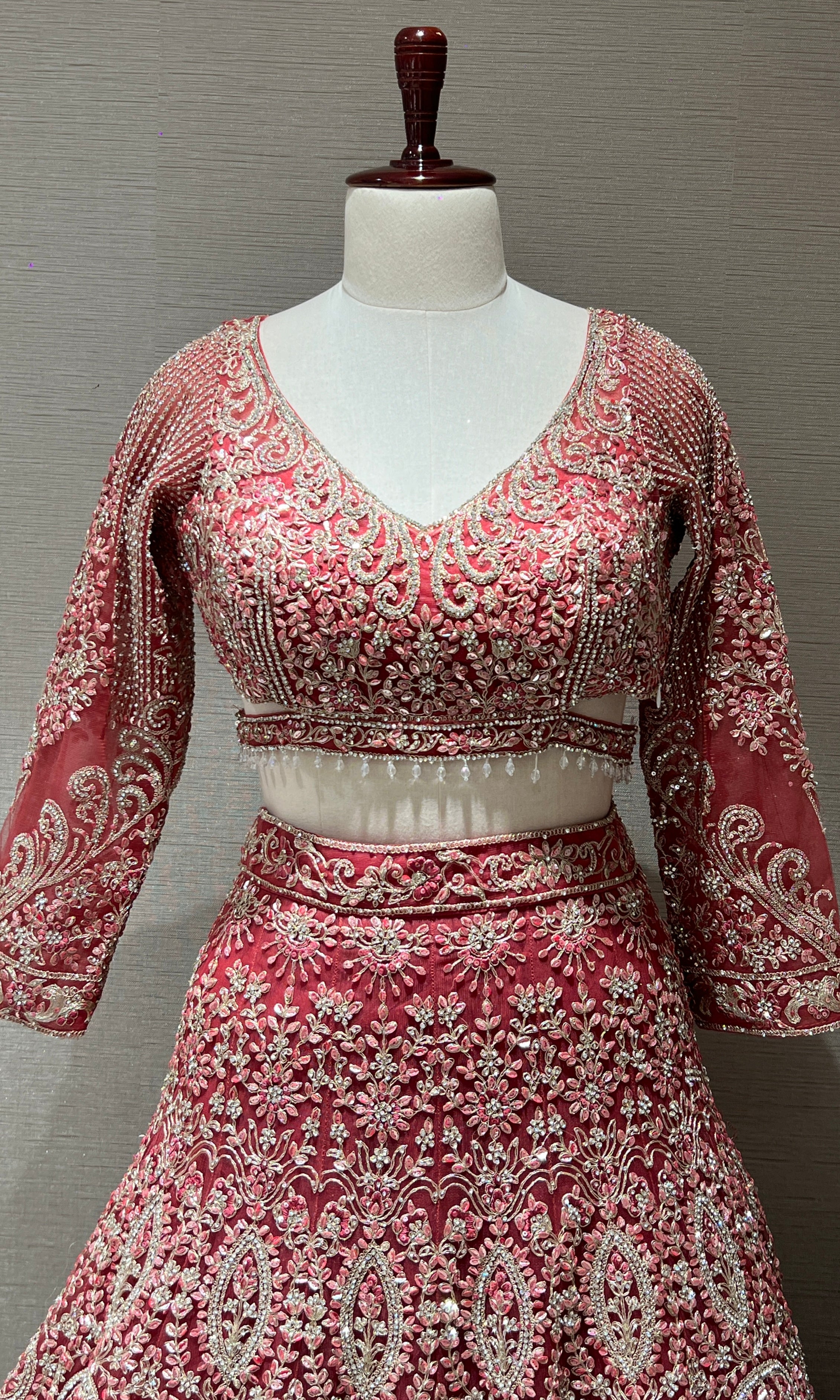Rust Lehenga