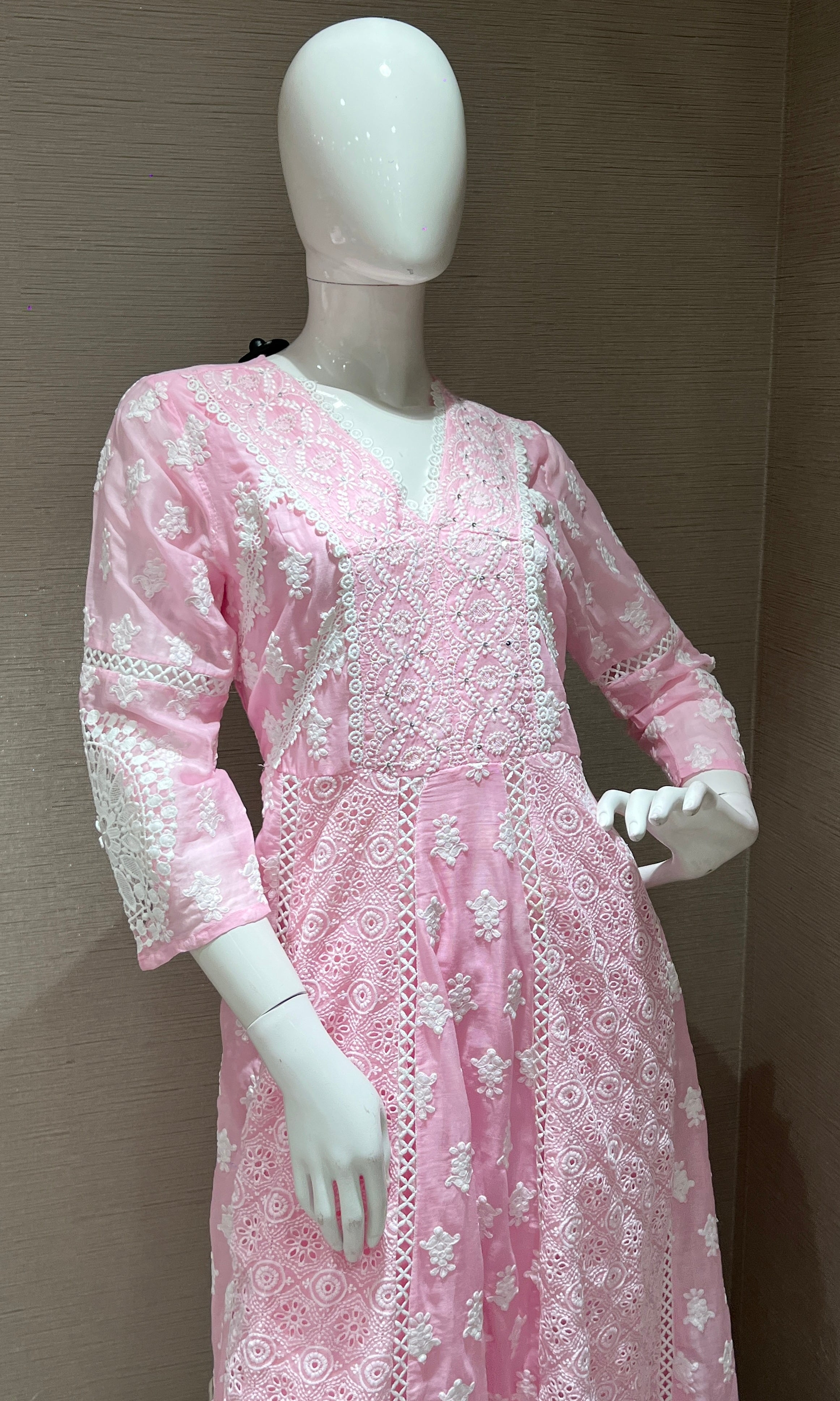 Blush Pink Chikankari Kurta Set