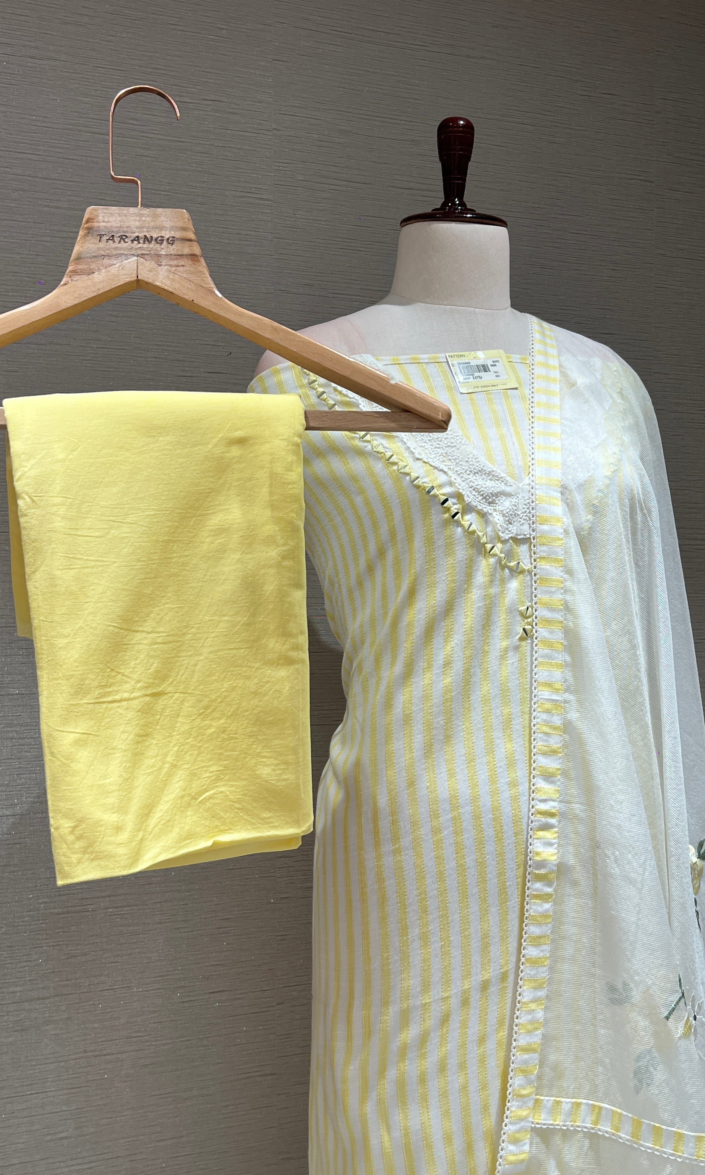 Yellow dress material